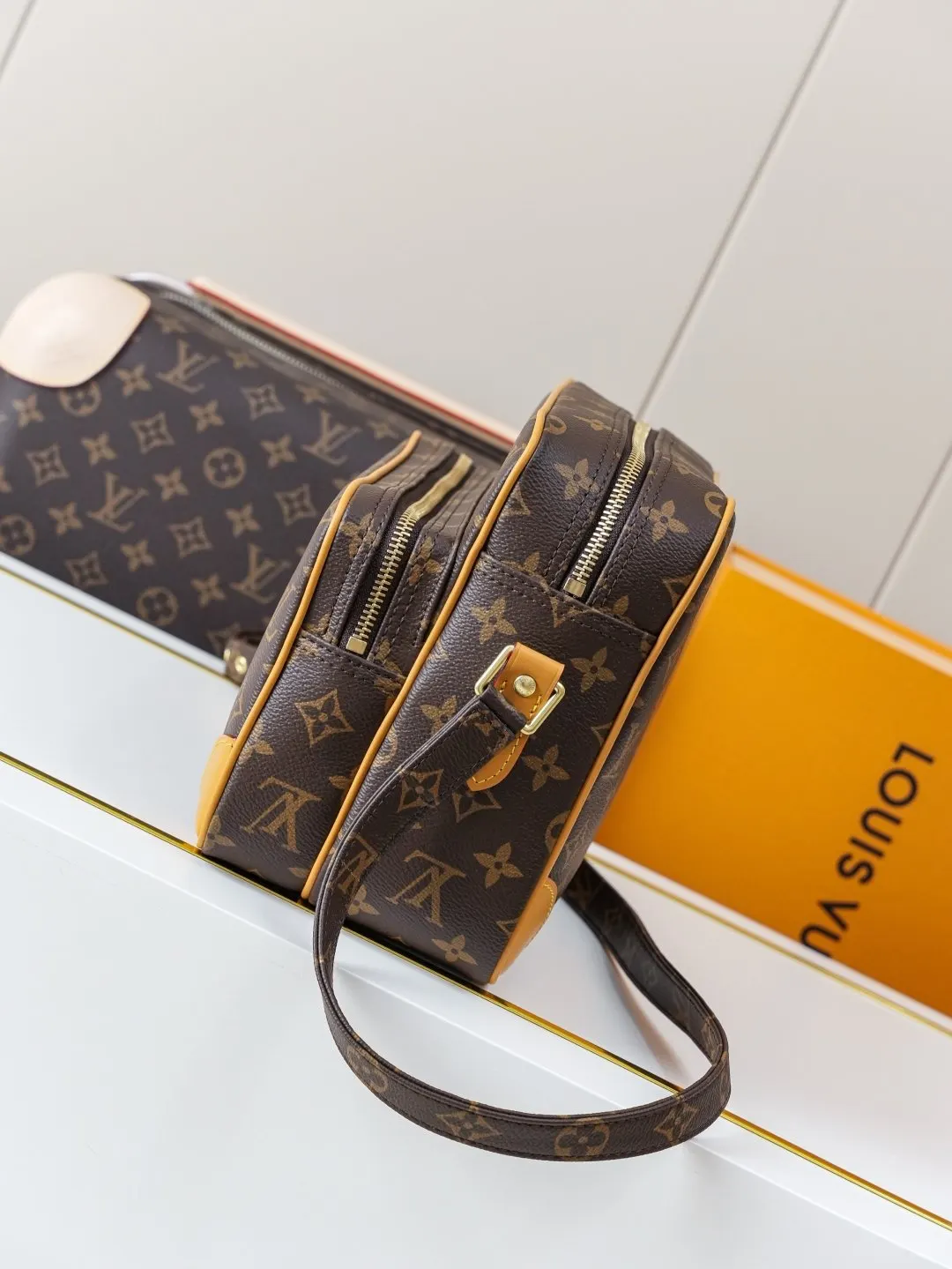 Monogram Crossbody Bag Lightweight Canvas
