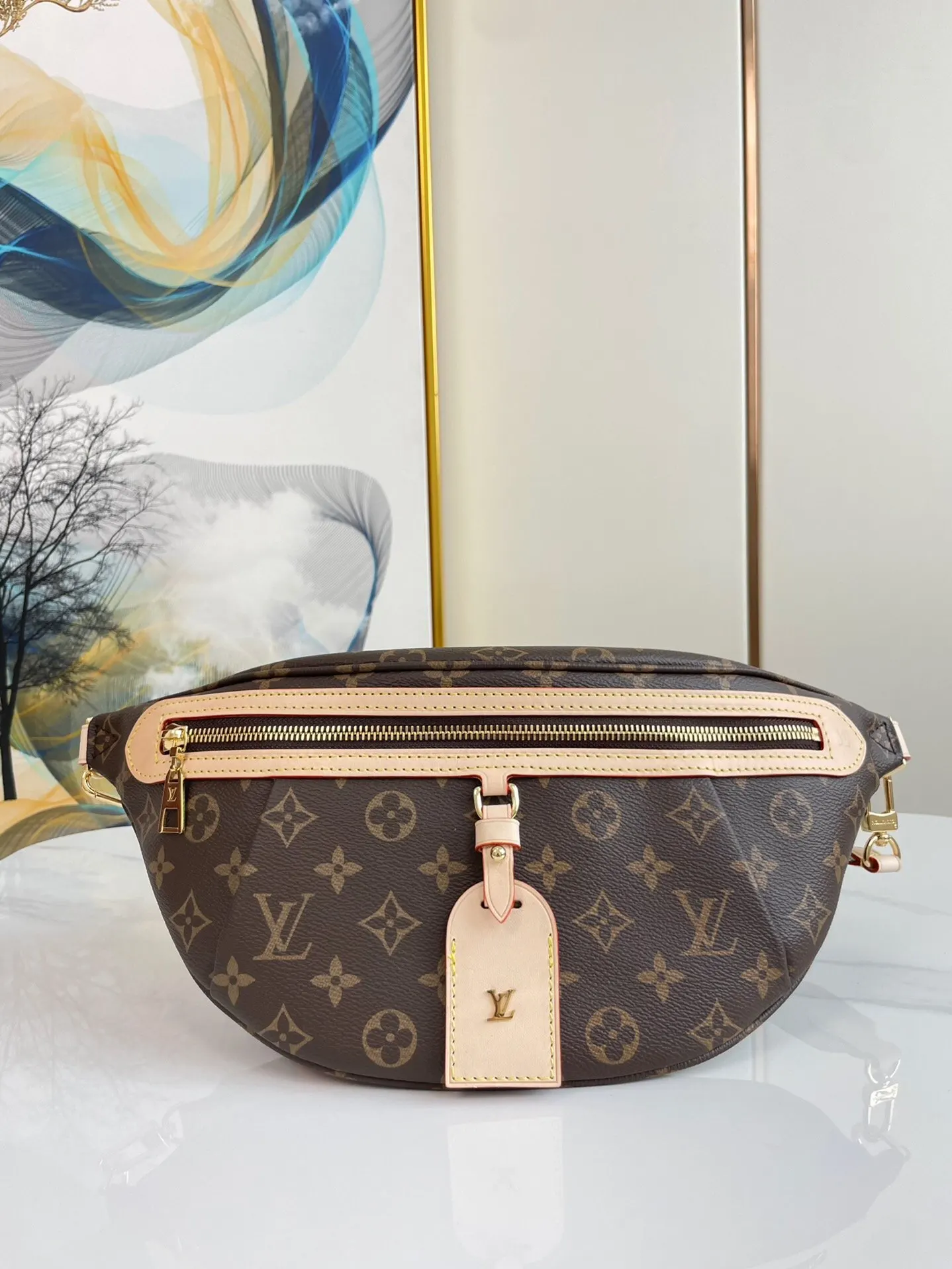 LV 老花化妝包 手提收纳款