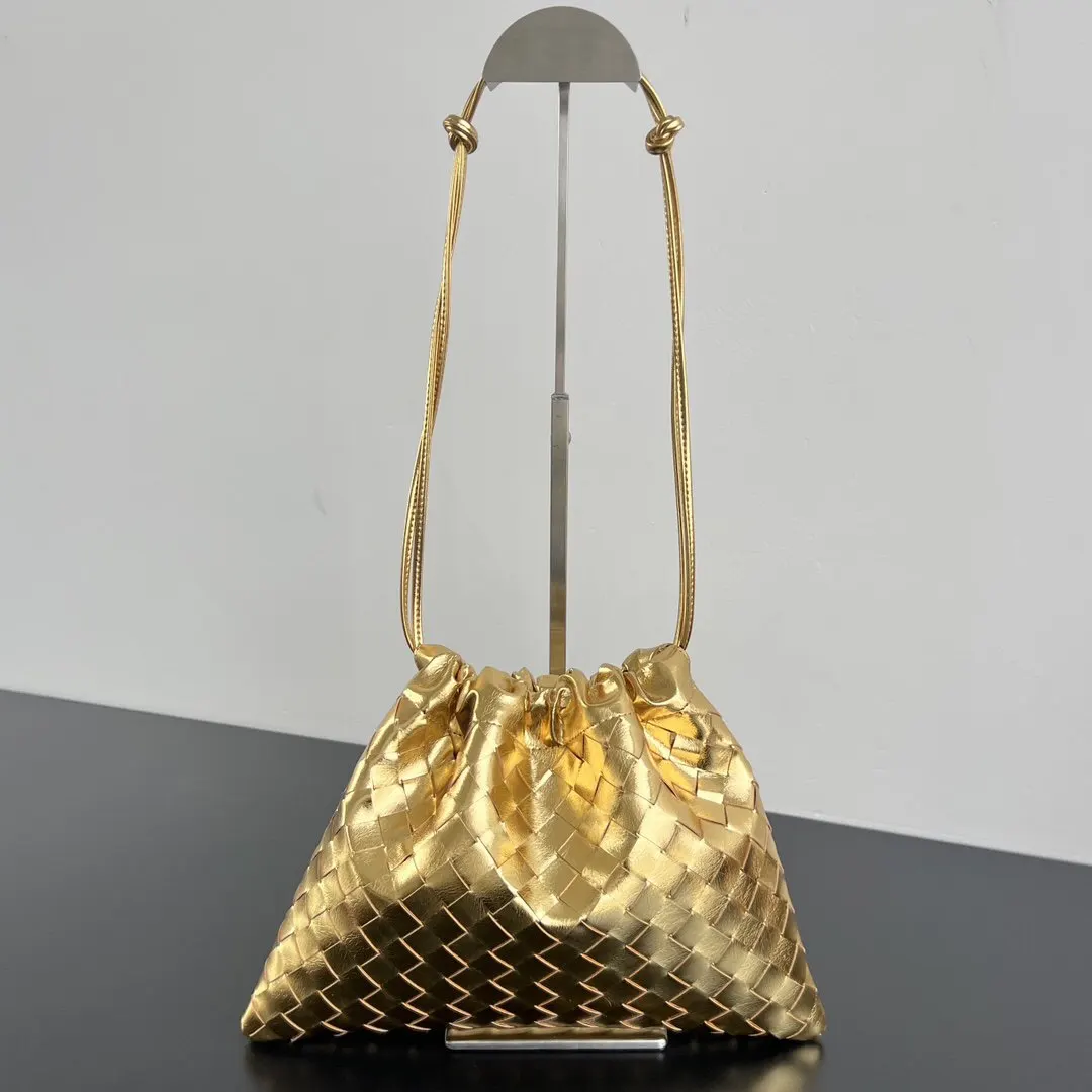 Bottega Veneta 金色 牛皮 腋下包 復古腋下背款