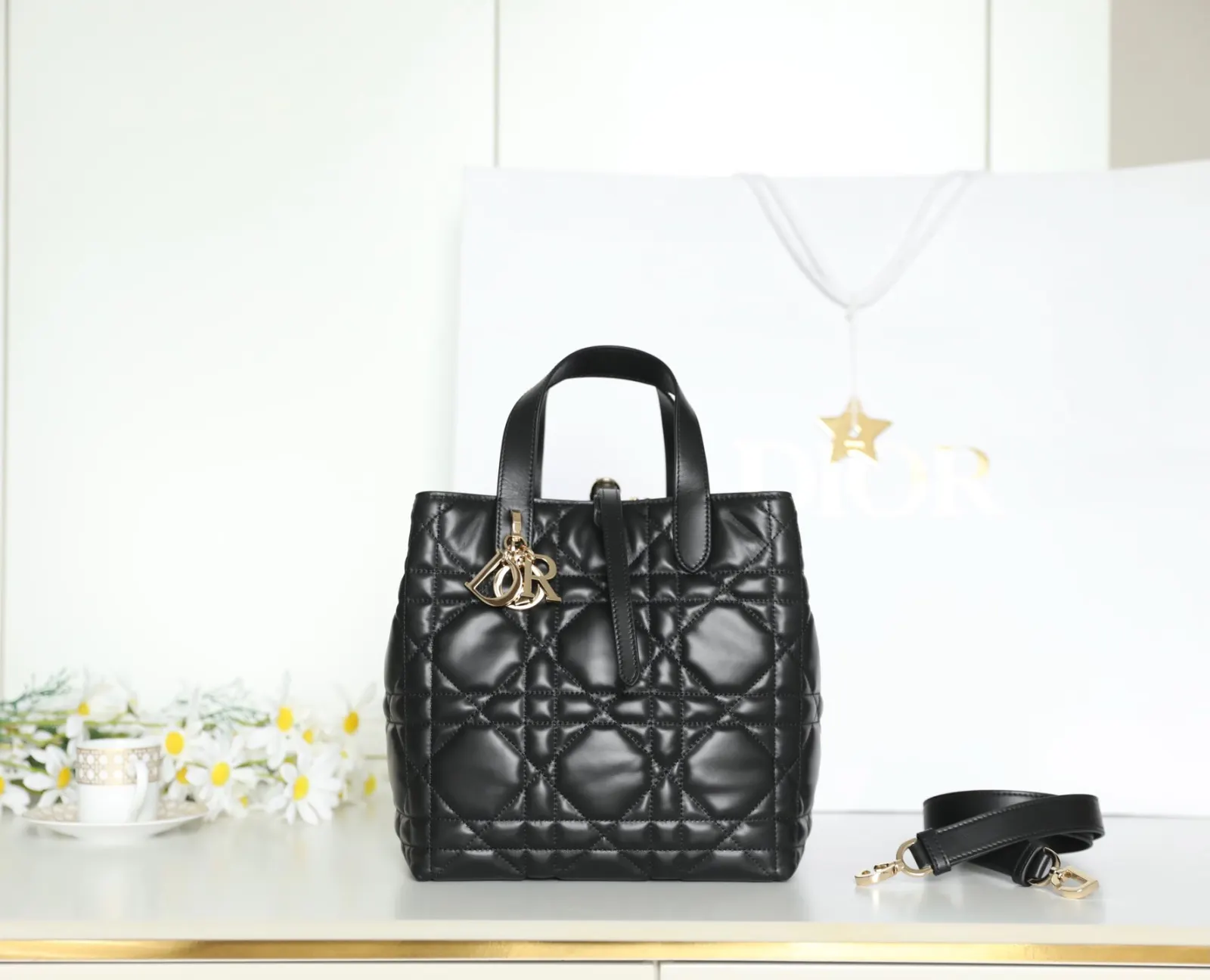 Black Organizer Pouch Travel Leather