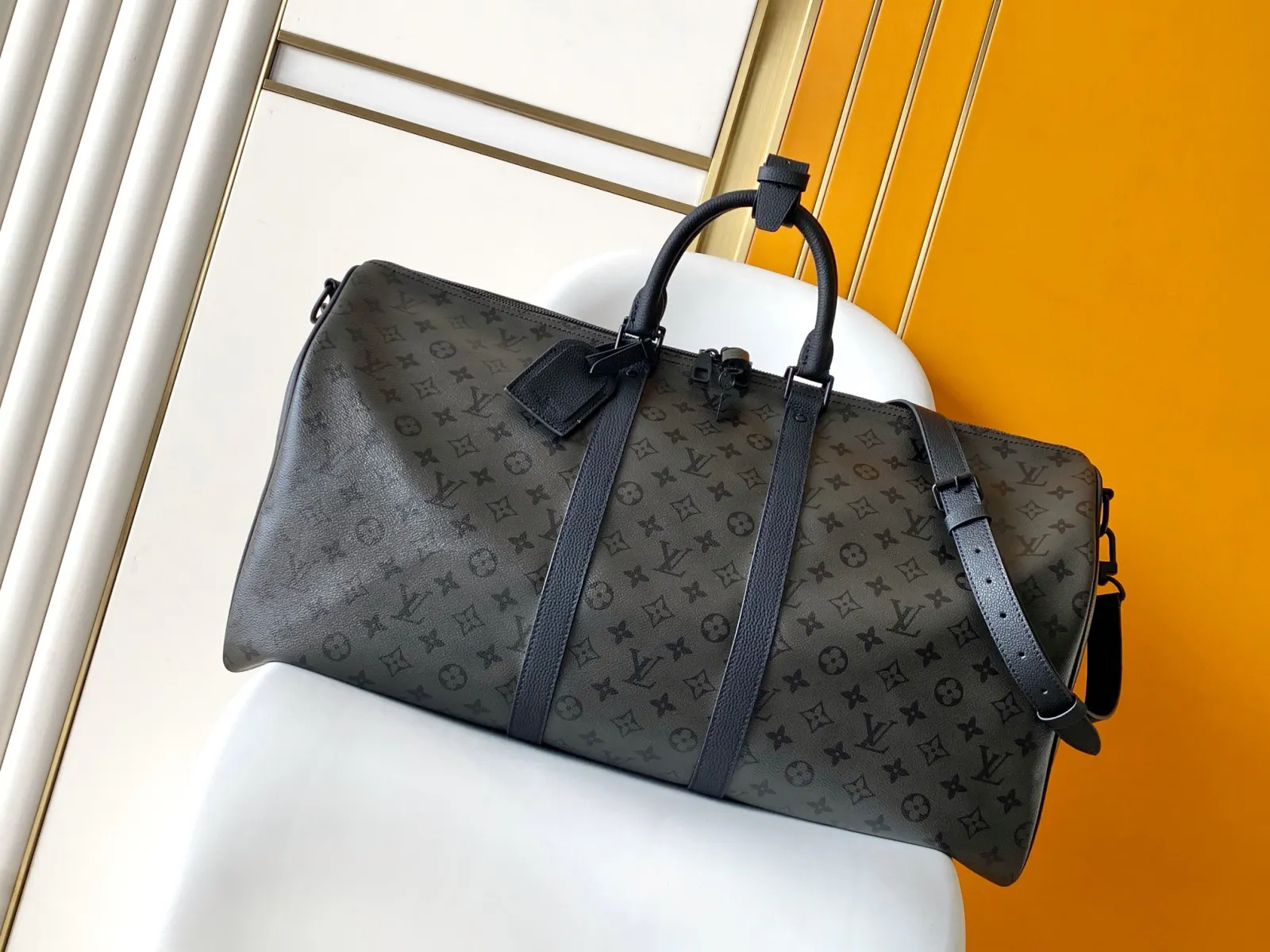 Keepall 灰色 牛皮 旅行袋 大容量旅行款