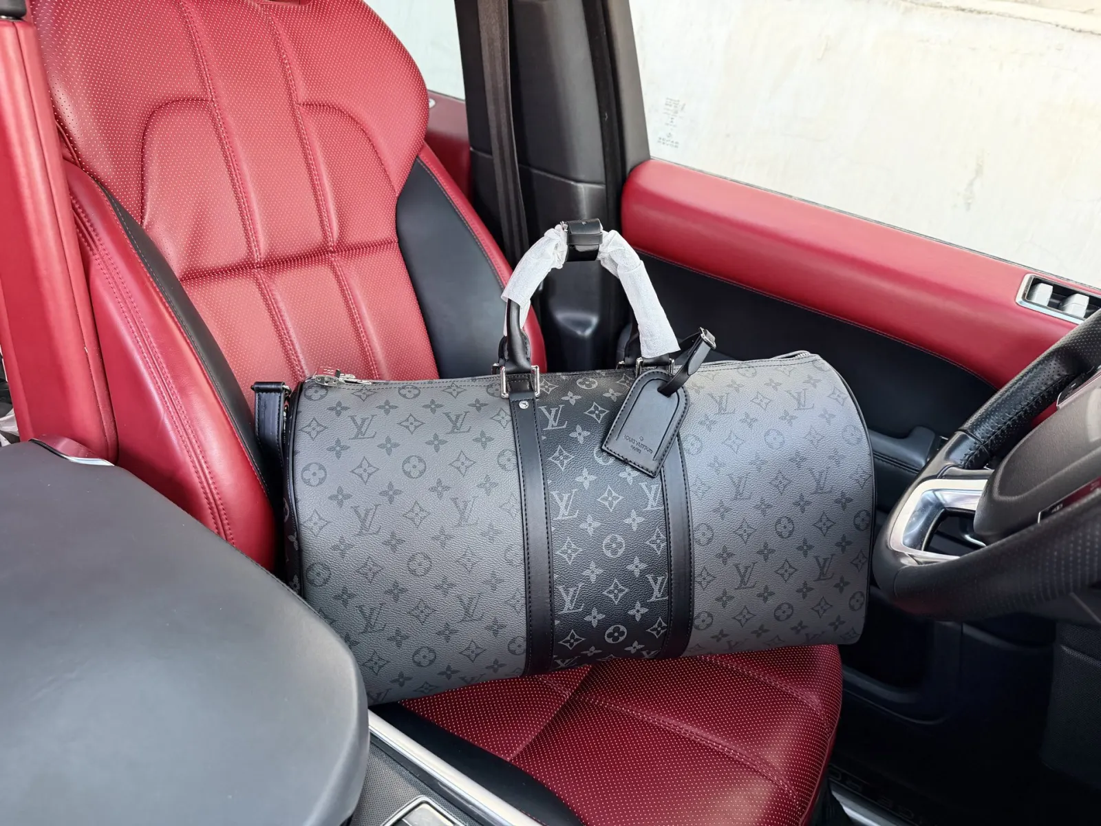 LV Keepall 老花 拼色 牛皮 旅行袋 大容量旅行款