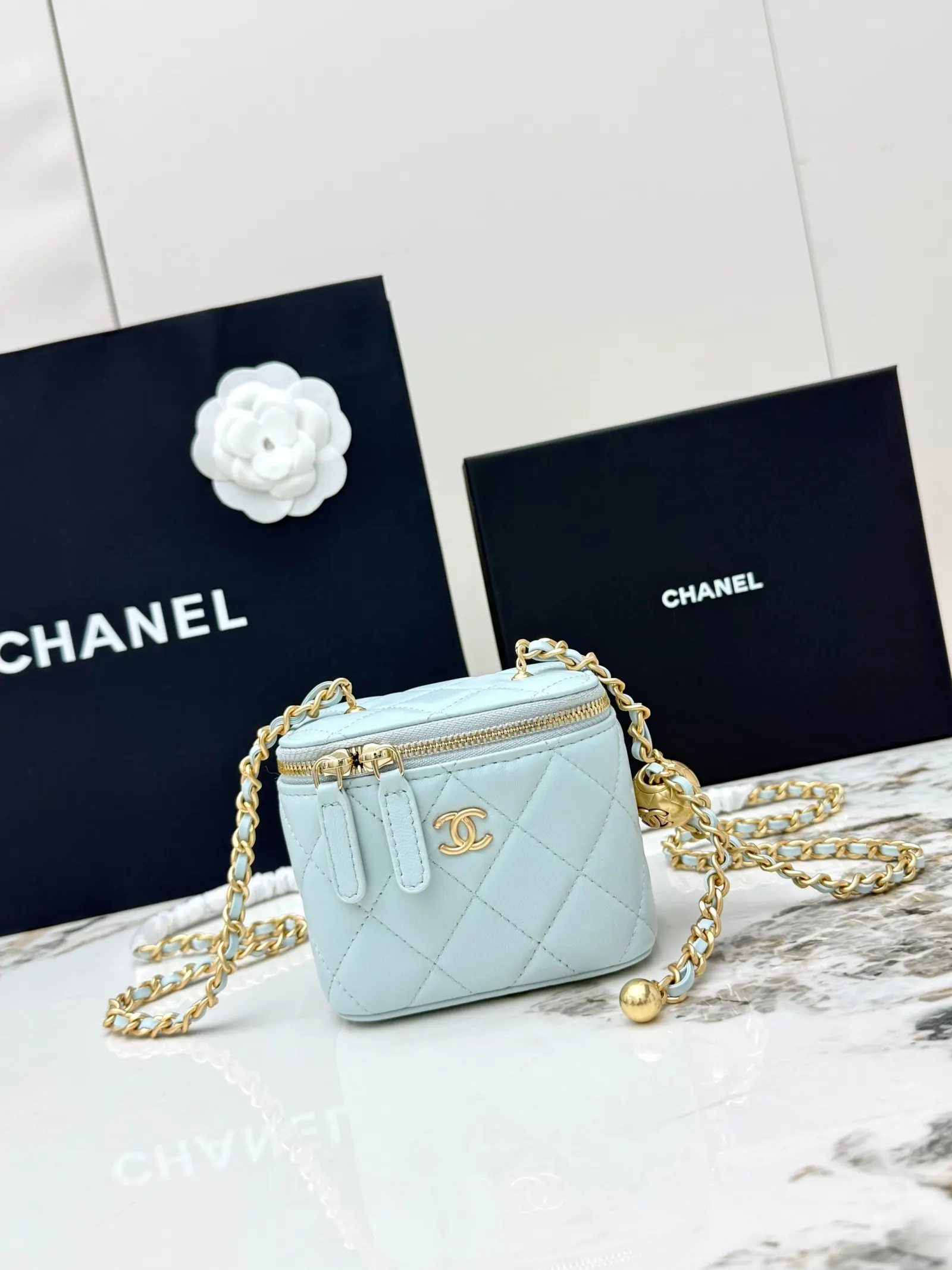 CHANEL 金色 羊皮 鏈條包 精致鏈條款
