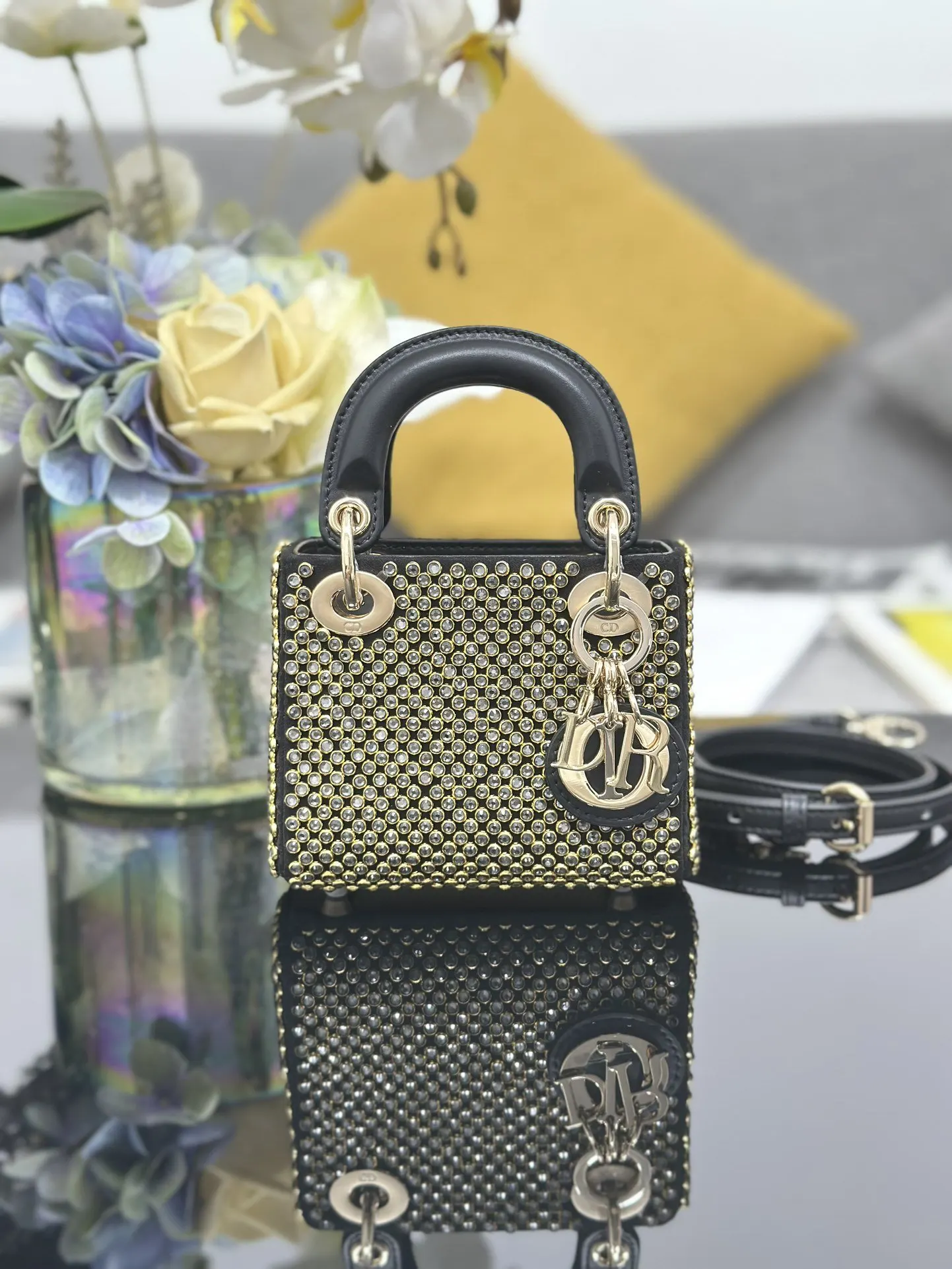 Dior Black Gold Chain Bag