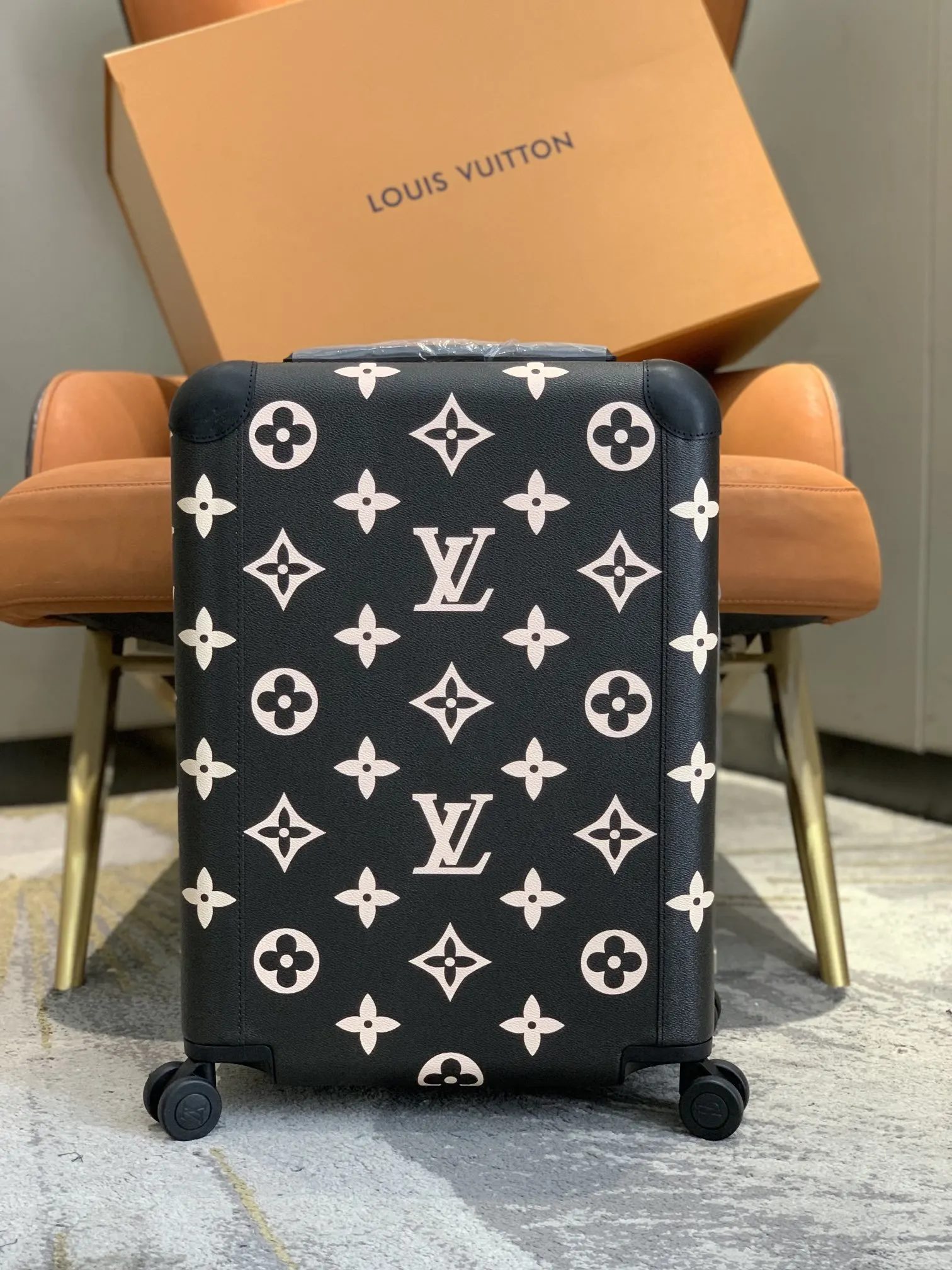 Louis Vuitton Gray Silver Suitcase Travel Lightweight