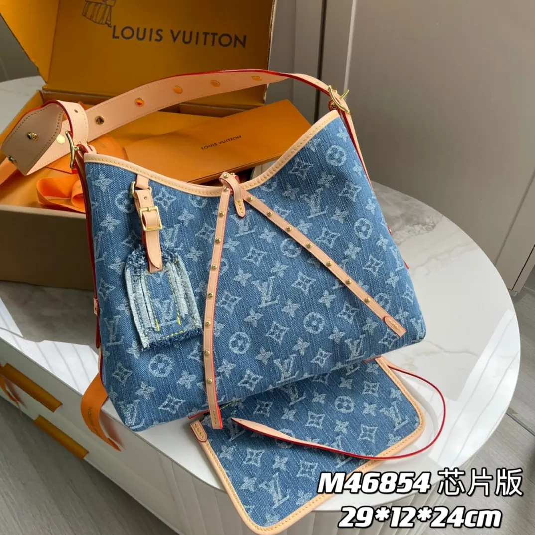 CarryAll 藍色 牛仔 帆布 手拿包 精致手拿款