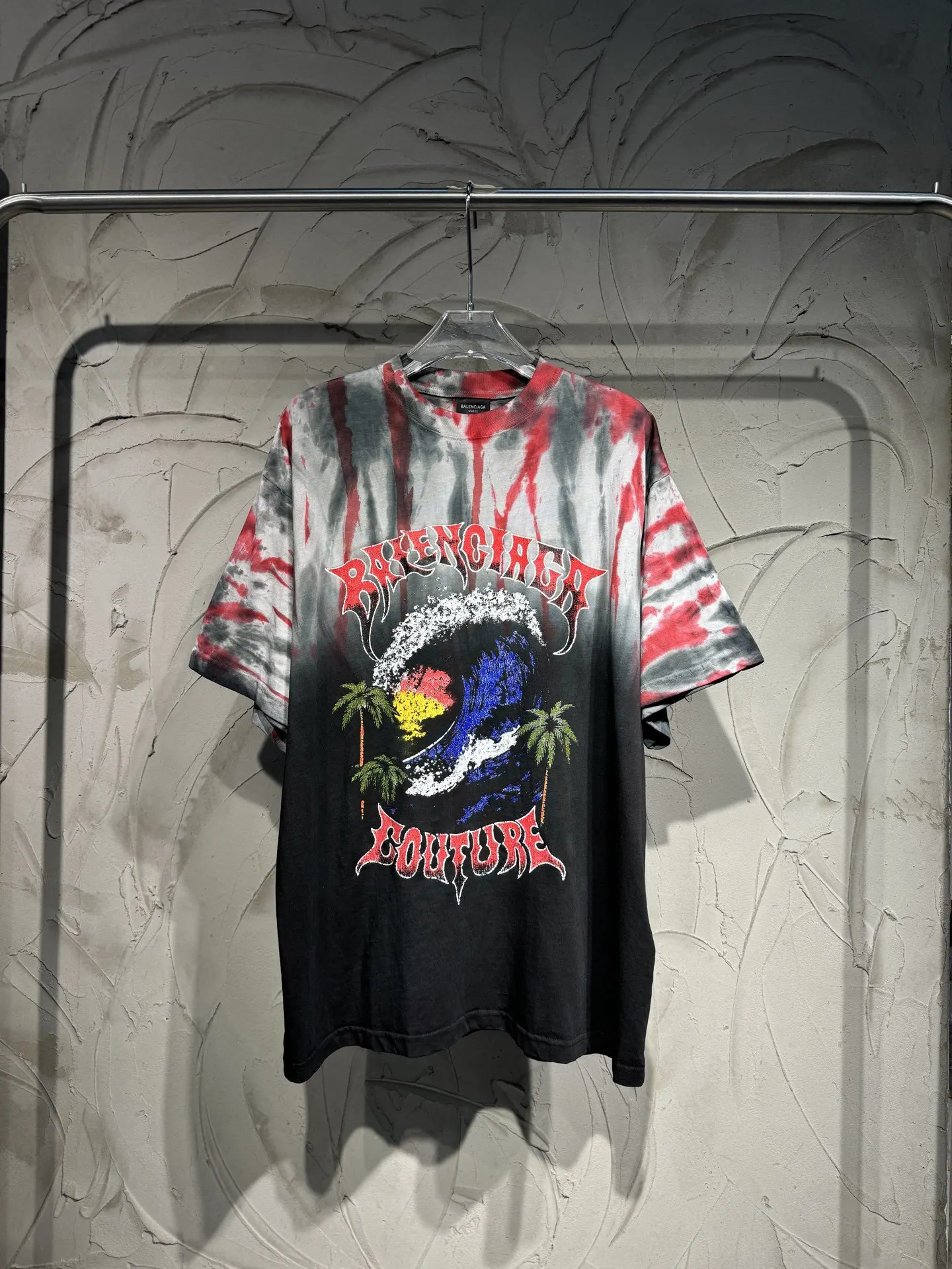 Balenciaga Print Short Sleeve T-Shirt Street Casual Style