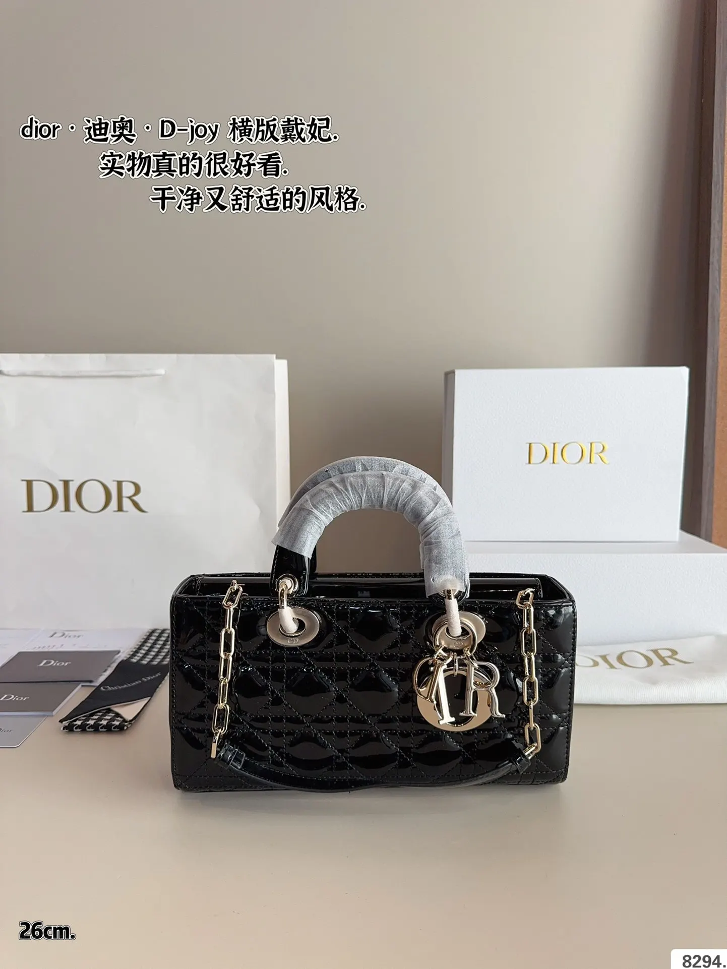 Dior 漆皮 全套 戴妃 横版 漆皮纹 夏日必备单 斜挎包 轻便斜挎款