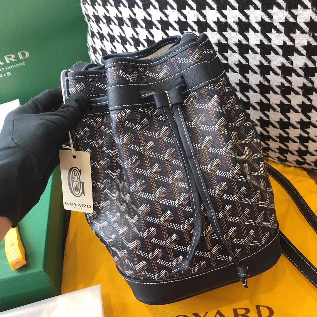 Goyard 老花 蓝色 帆布 水桶包 休闲水桶款