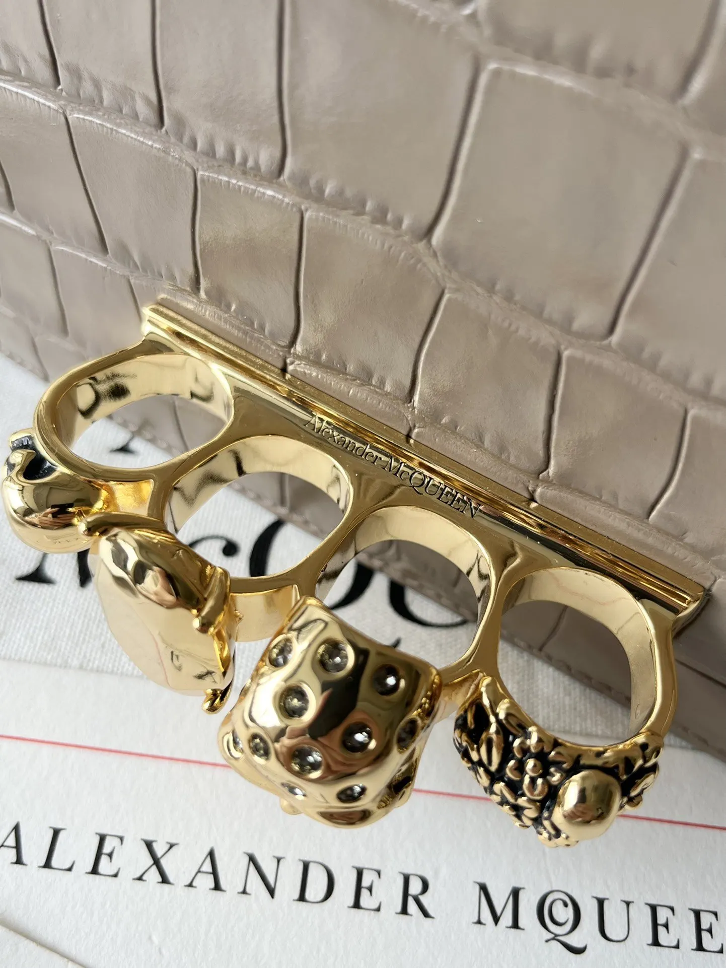 牛皮 亚力山大• Jewelled Satchel Min 收納包 旅行收納款