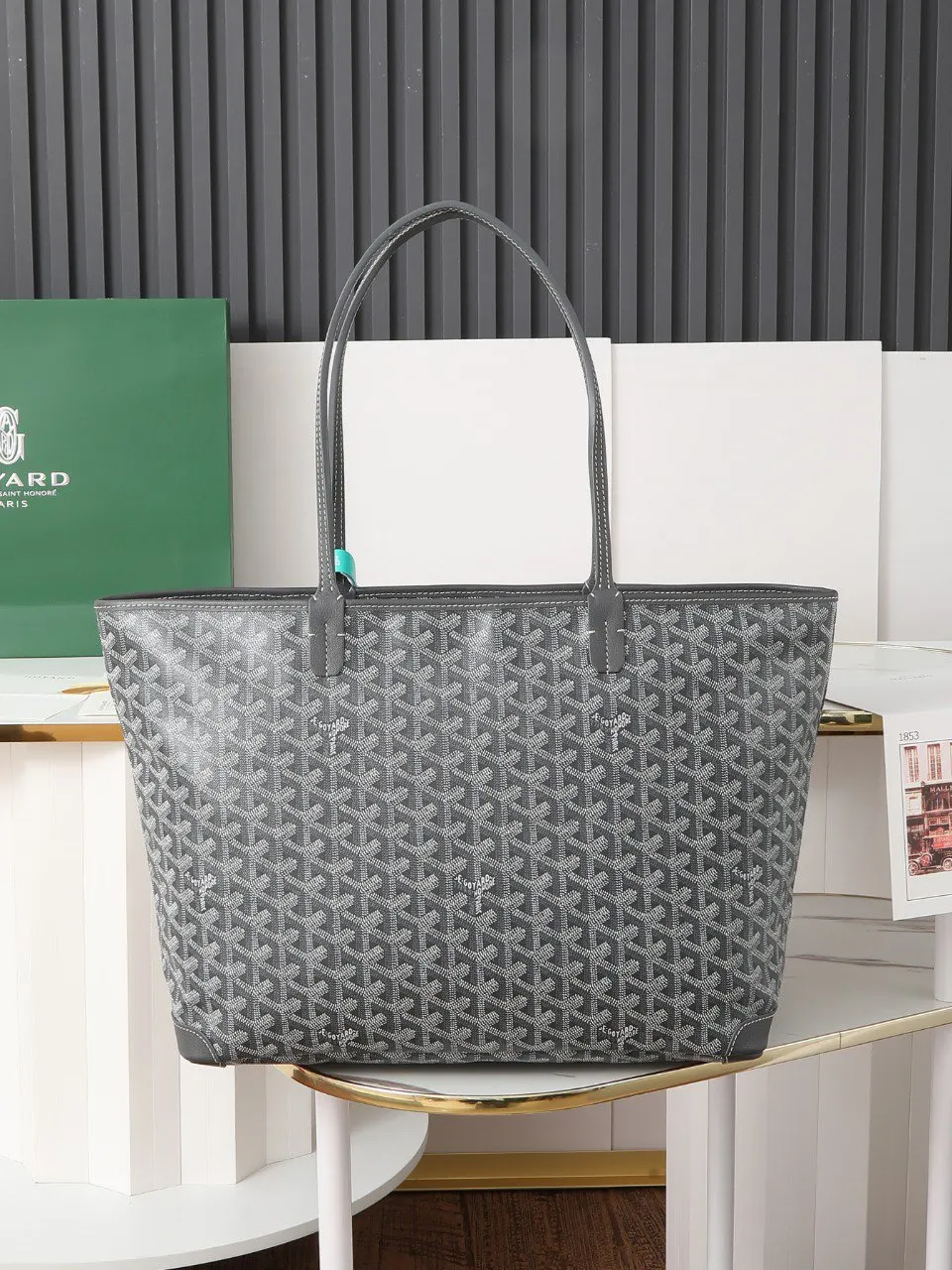 Goyard 灰色 皮革 托特包 大容量托特款