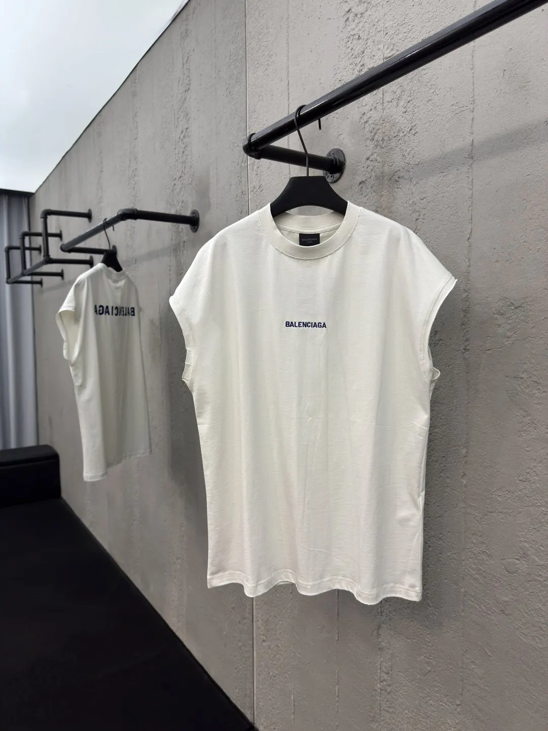 Balenciaga Cotton Logo Vest Street Casual
