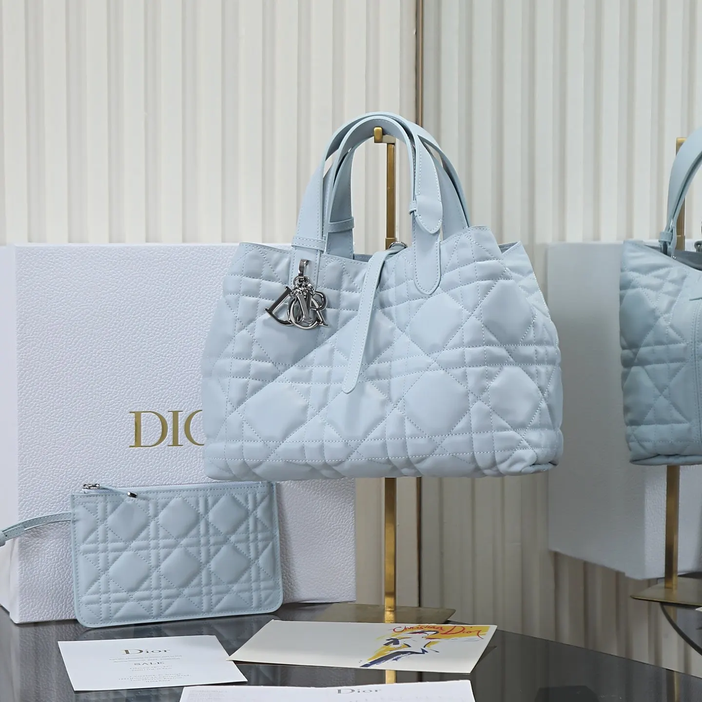 Dior Toujours Cowhide Handbag, Top Handle Bag