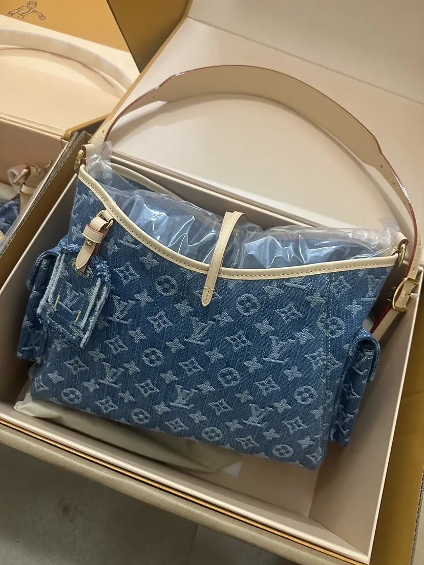 CarryAll 藍色 CARG 腋下包 復古腋下背款