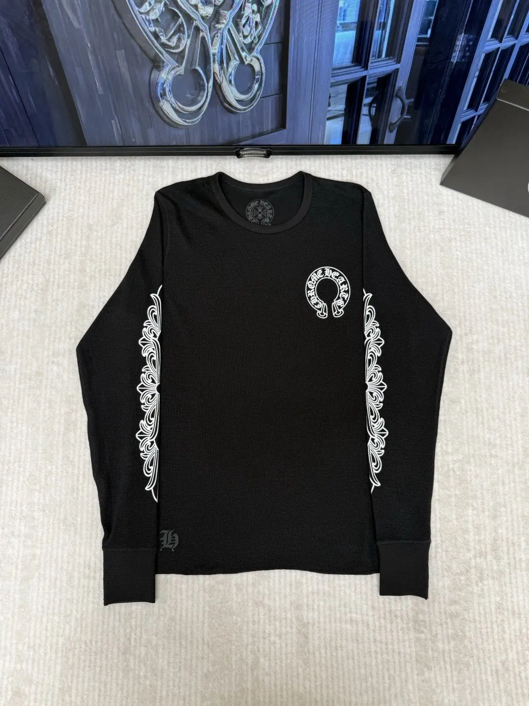 Chrome Hearts 黑色 印花 長袖T恤 日常百搭款(數字1) Chrome Hearts 黑色 印花 長袖T恤 日常百搭款(數字1)