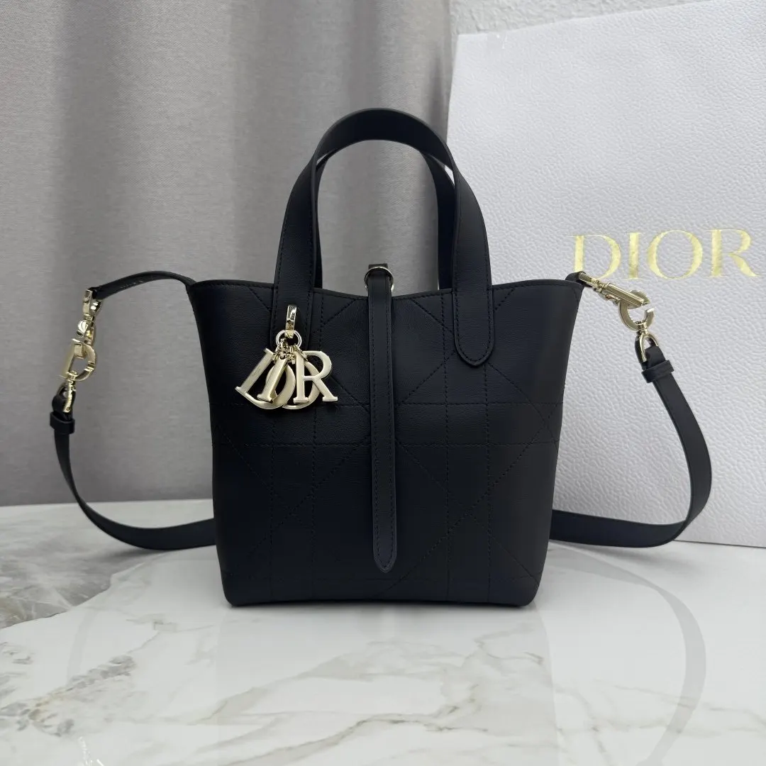 Dior Toujours 黑色牛皮手袋 手提斜挎款
