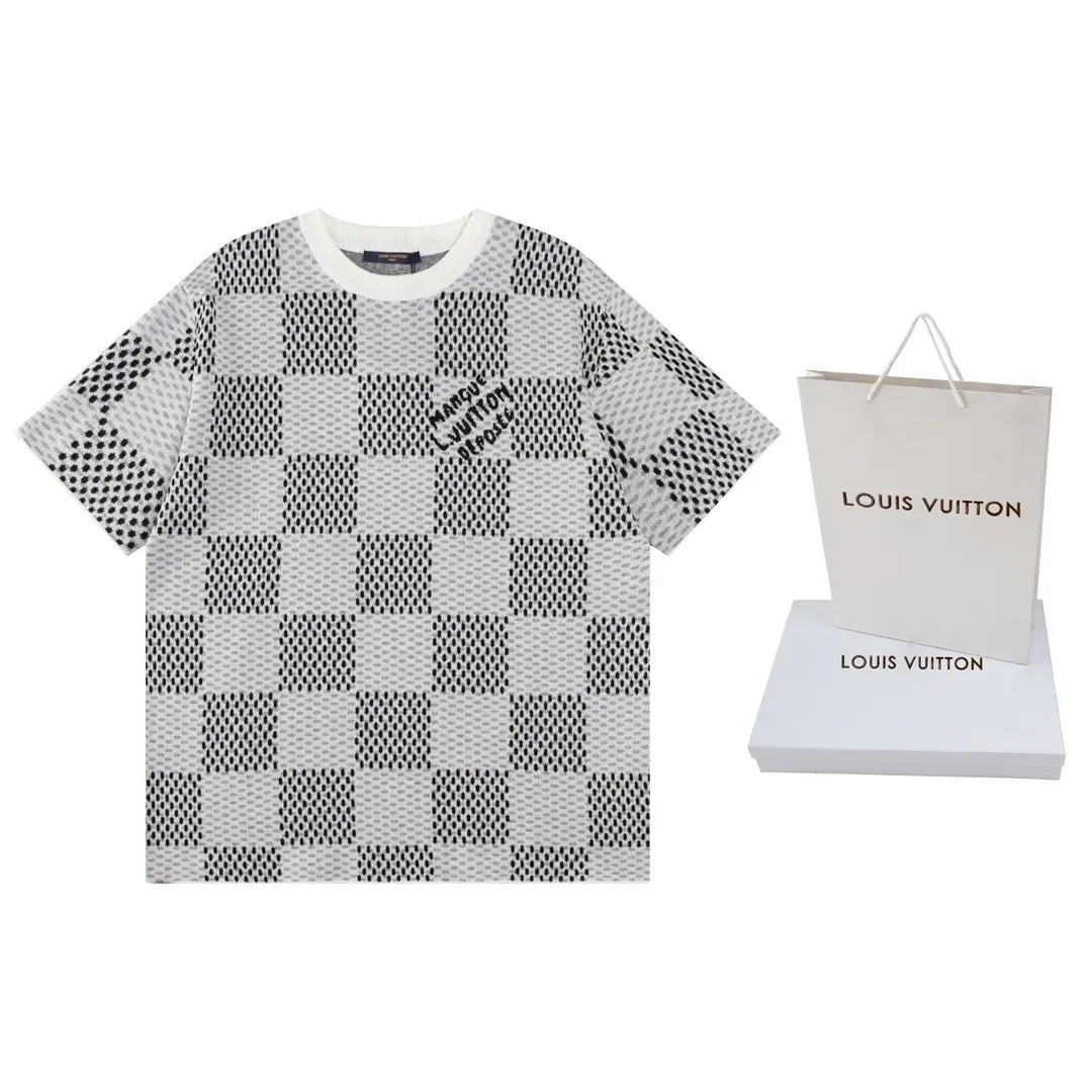 LV 2024 Spring Summer Jacquard Cotton Knitwear Textured Knit