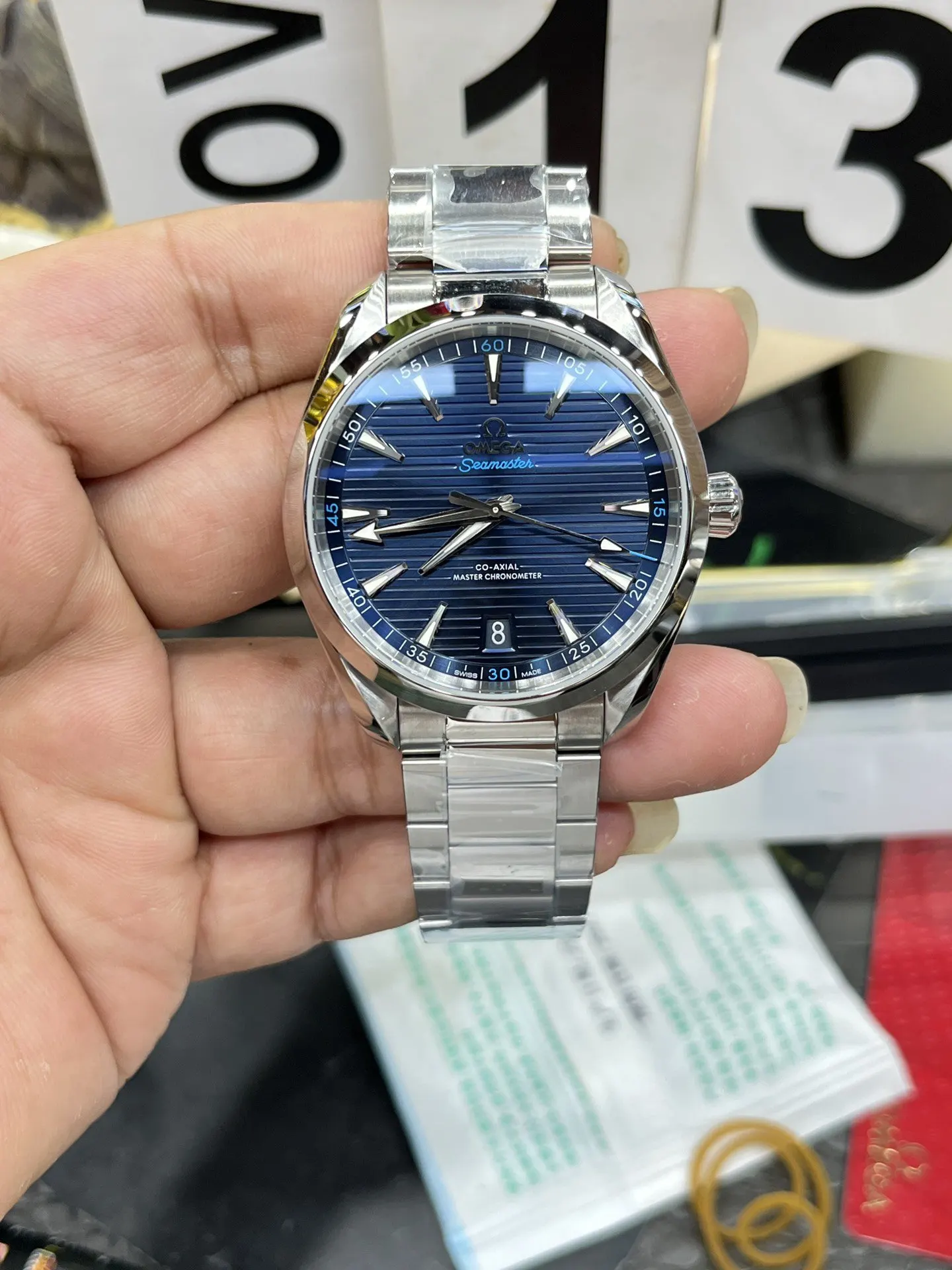 Omega 专供大厂出品 VS欧米茄海马 系列 柚木蓝面 手