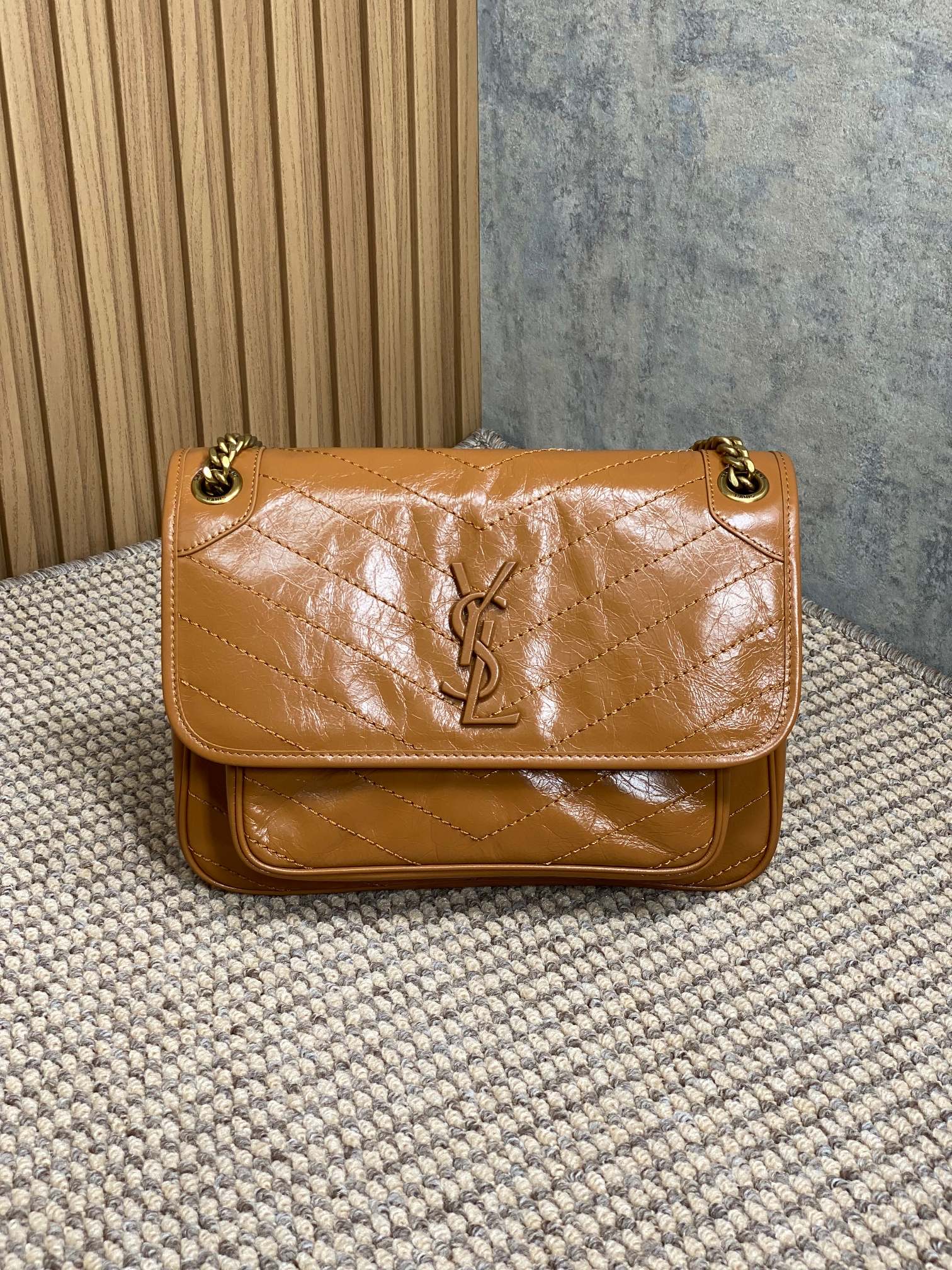 Brown Hobo Shoulder Bag Vintage
