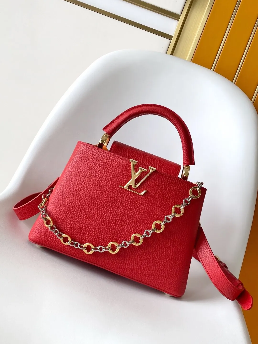 Louis Vuitton Black Chain Bag Leather