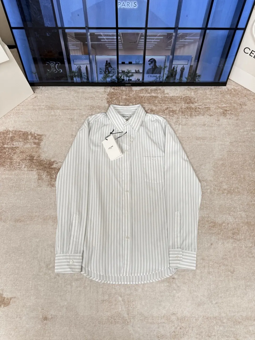 Celine 白色 刺绣 衬衫 通勤百搭款