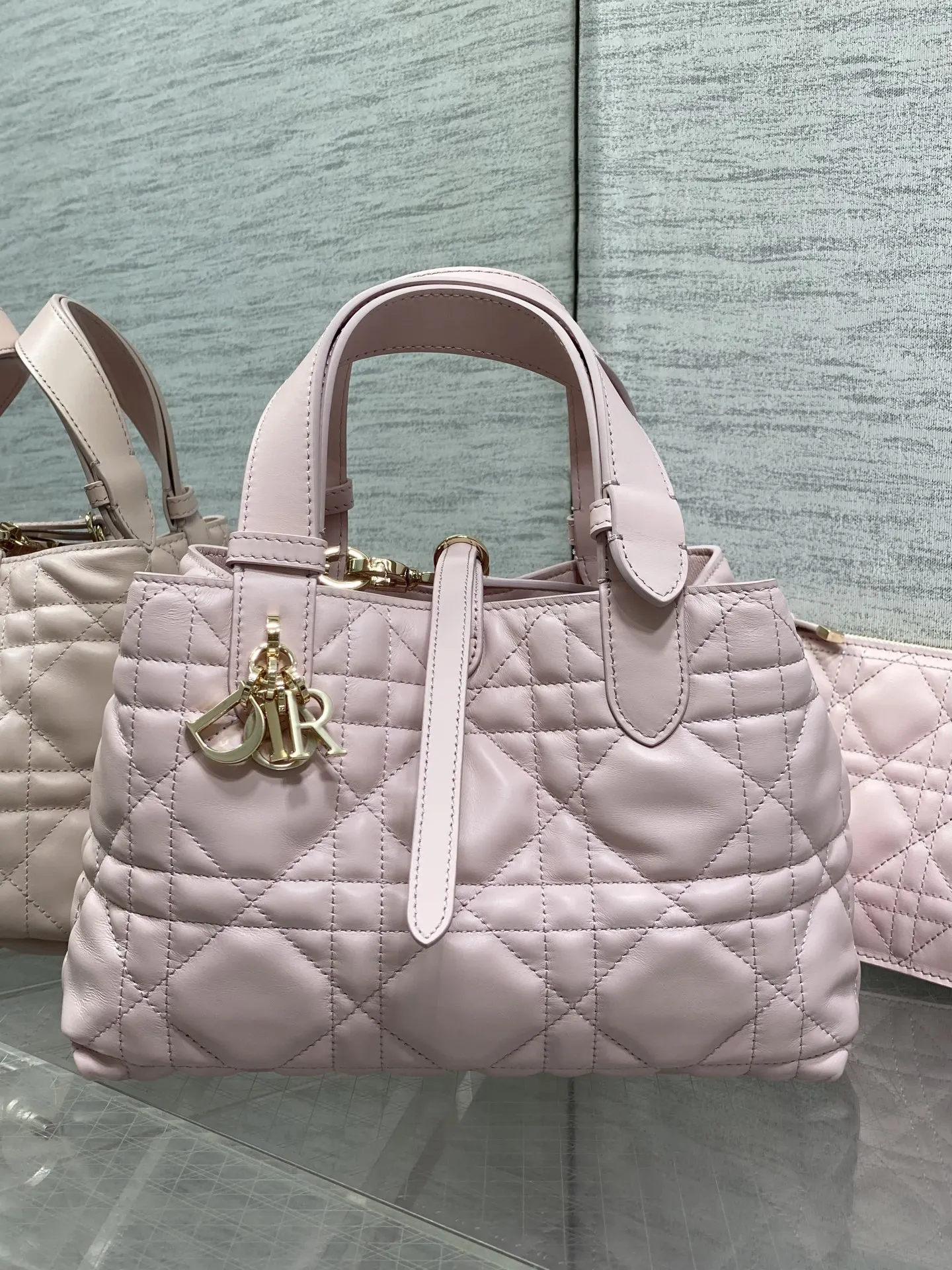 Dior Toujours Pink Calfskin Handbag, Hand Crossbody