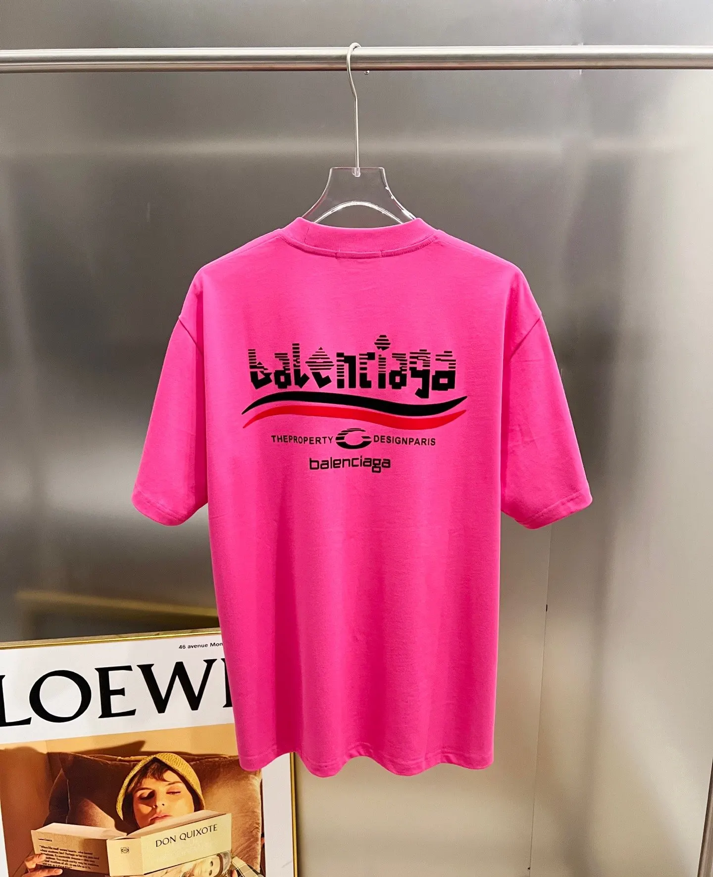 Balenciaga Cotton Logo Short Sleeve T-Shirt Loose Casual