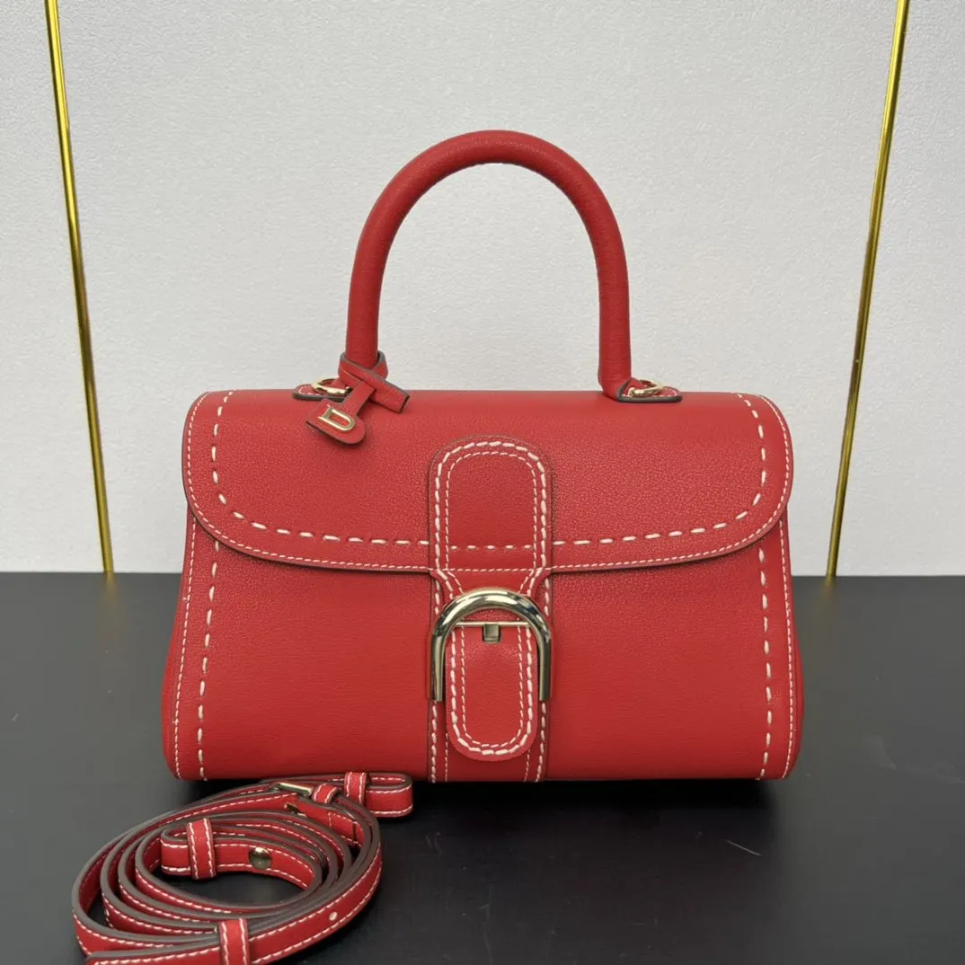 Delvaux 焦糖色 小牛皮 手提包 通勤手提款