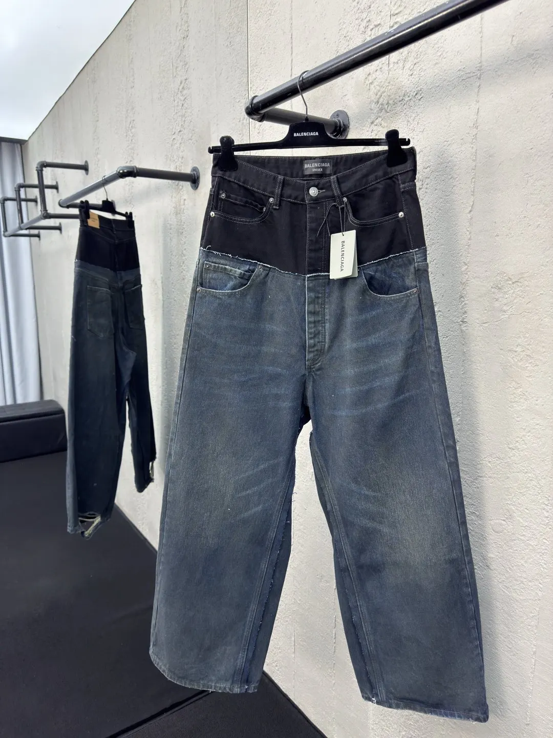 Balenciaga 黑色 牛仔 休閒裤 街頭休閒款