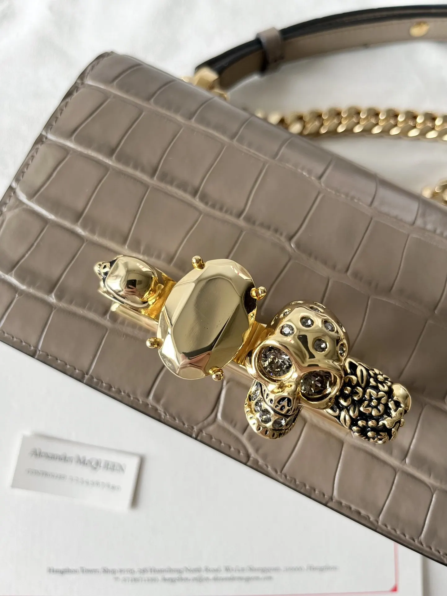 牛皮 亚力山大• Jewelled Satchel Min 收納包 旅行收納款