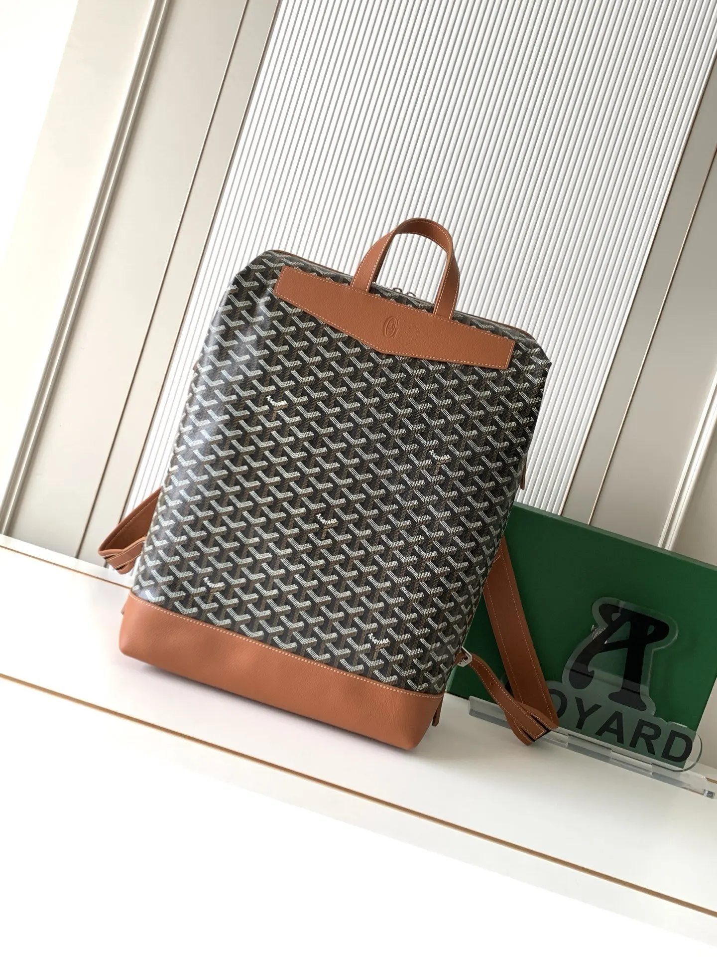Goyard 黑色 棕色 小牛皮 雙肩包 实用雙肩款