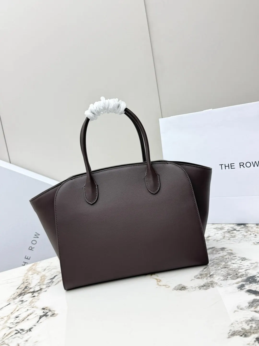 Silver Tote Bag Leather