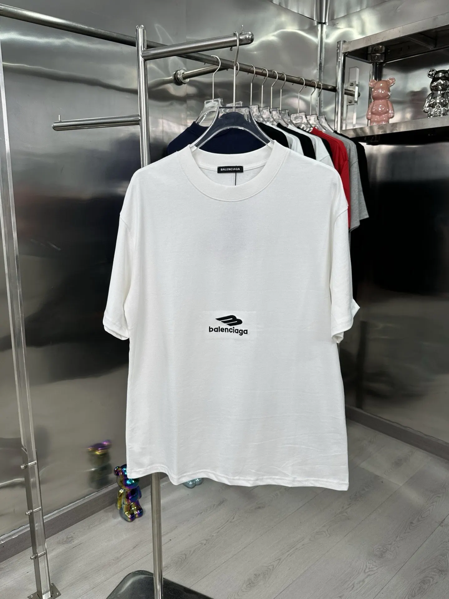 Balenciaga Black Logo Short Sleeve T-Shirt Street Casual