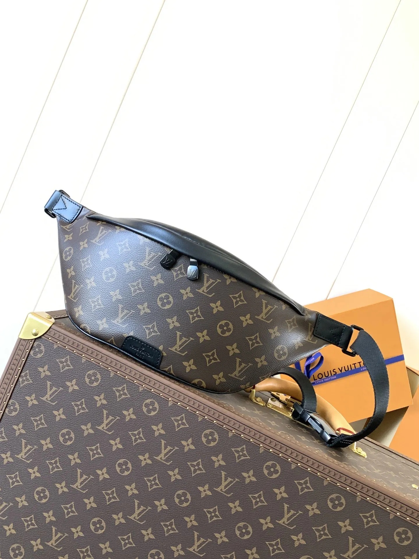 Monogram Crossbody Bag Lightweight Leather