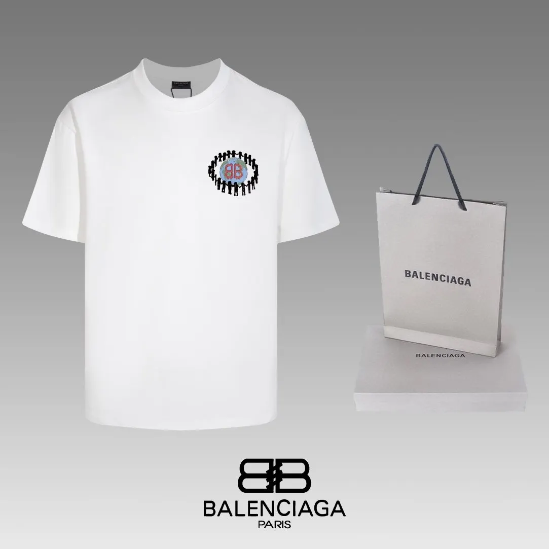 Balenciaga Black Short Sleeve T-Shirt Loose Casual