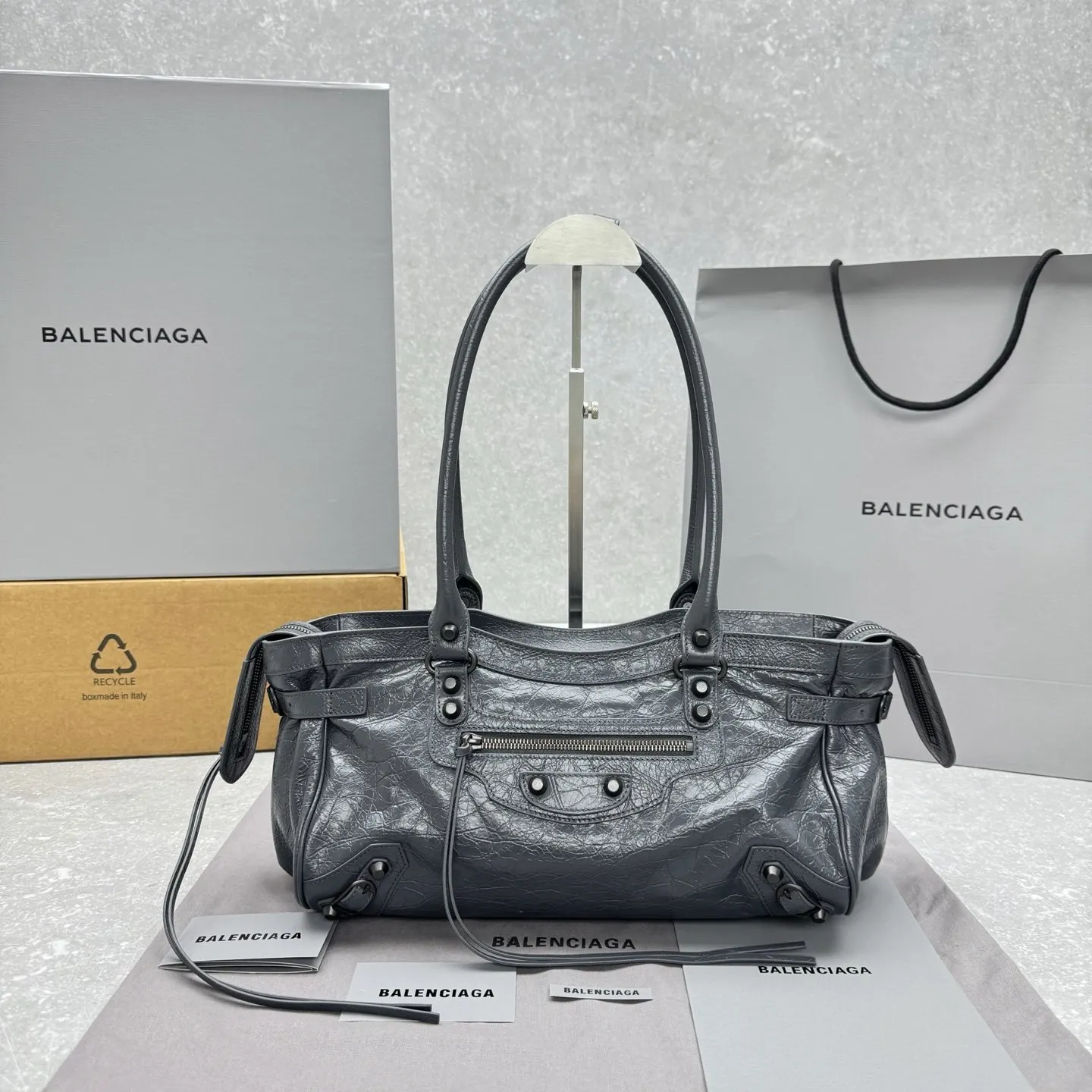 Balenciaga Gray Crossbody Bag Lightweight