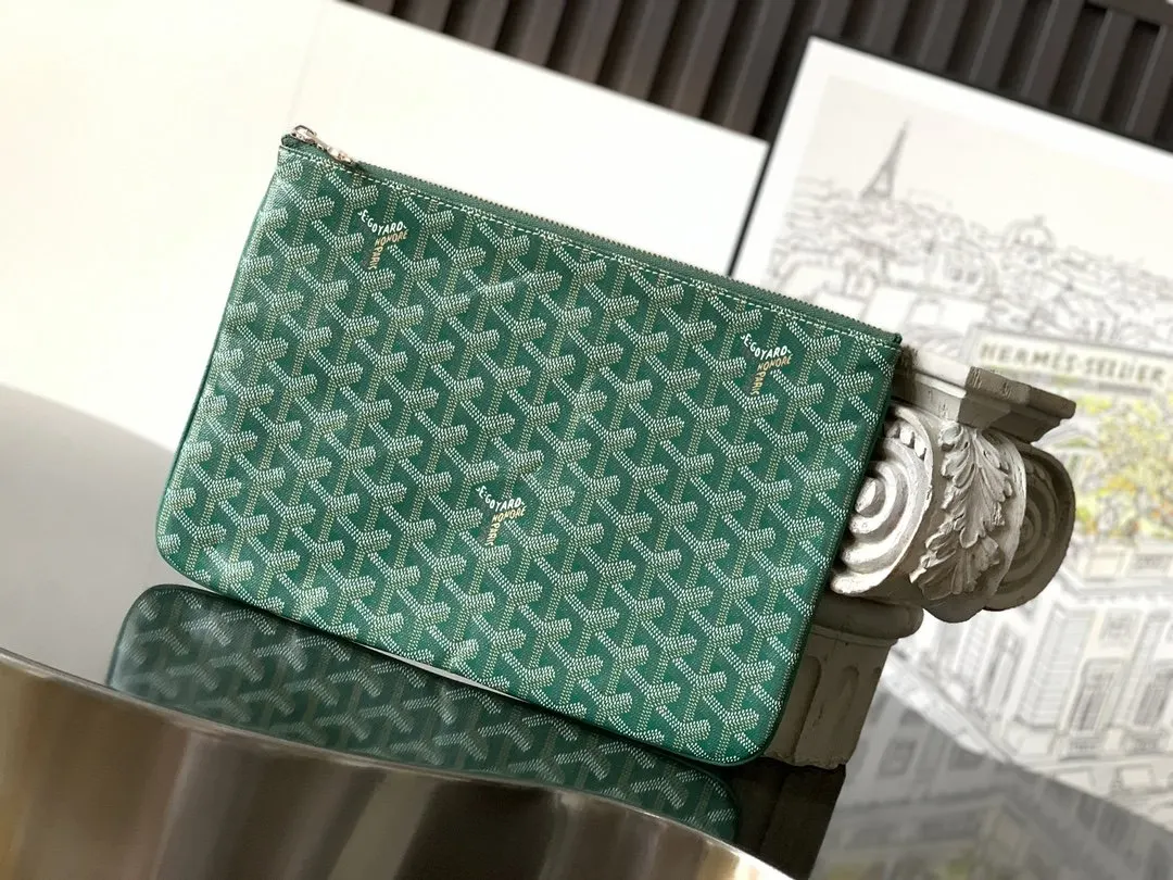 Goyard Green Clutch Bag