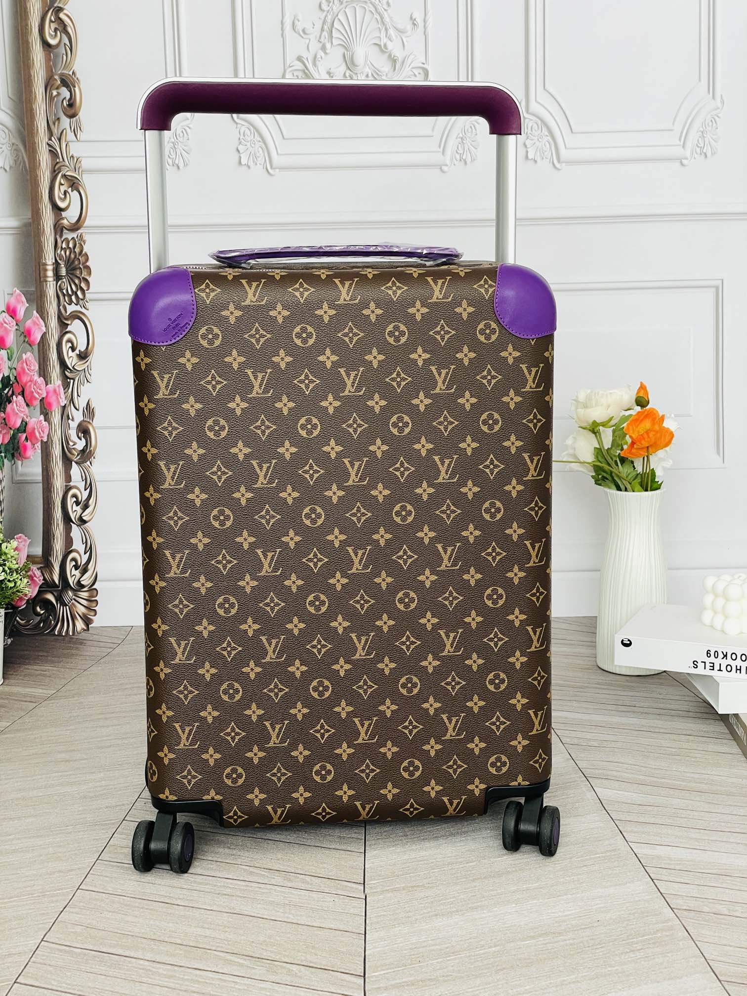 LV 老花 帆布 行李箱 旅行拉杆款 輕便出行款