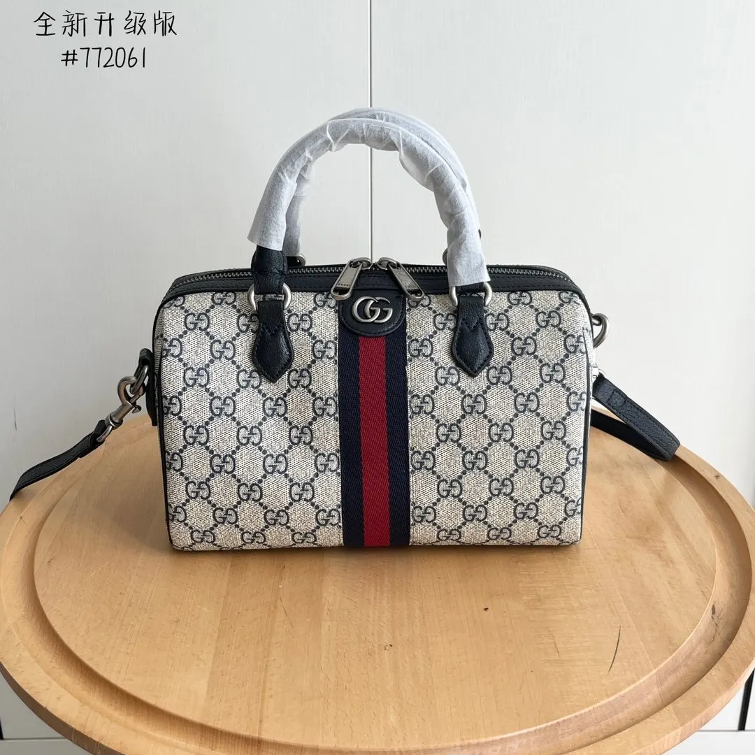 棕色 金色 帆布 手提包 通勤手提款