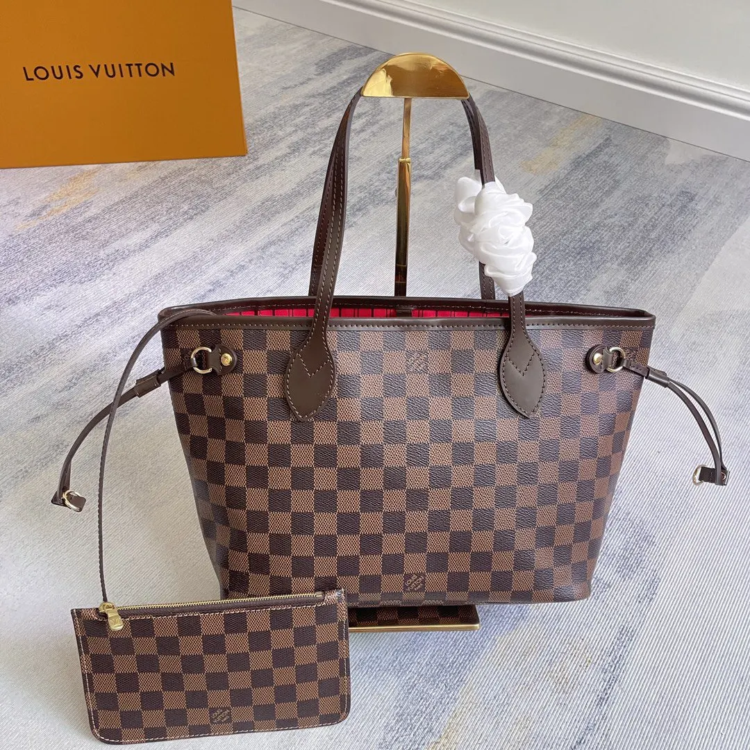 LV Neverfull 金色 牛皮 手拿包 精致手拿款