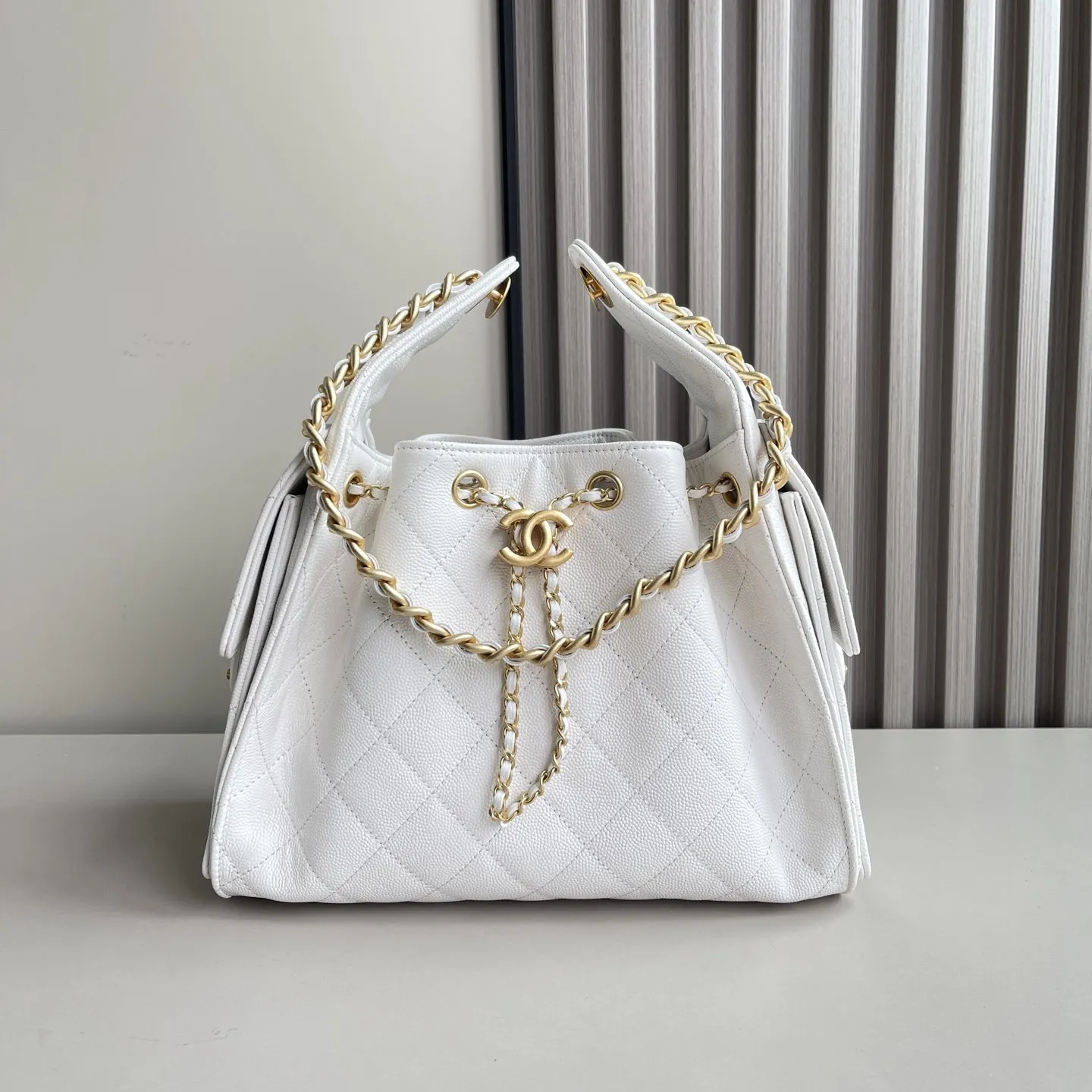White Hobo Shoulder Bag Vintage Leather
