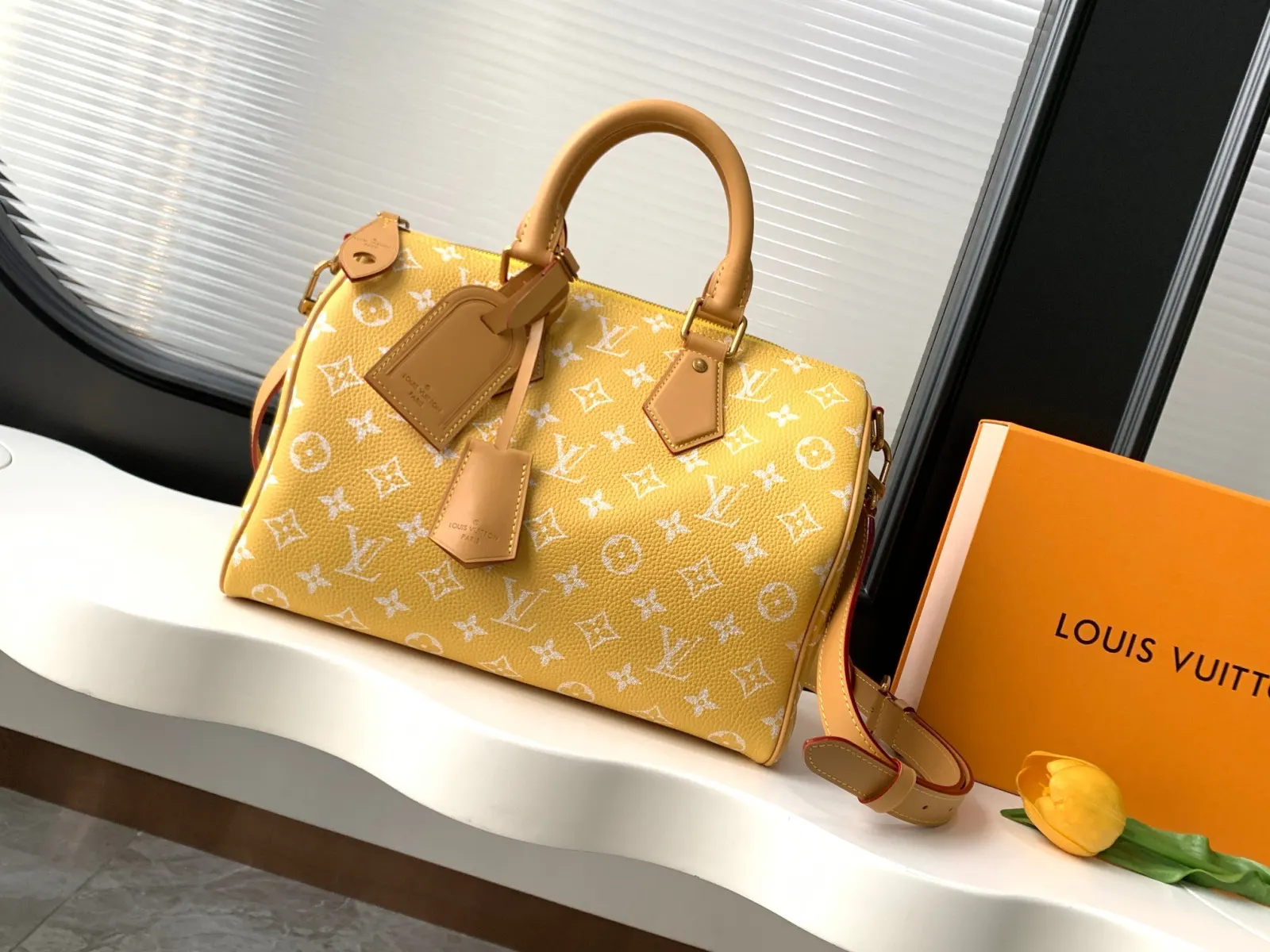 LV Speedy 黃色 手袋