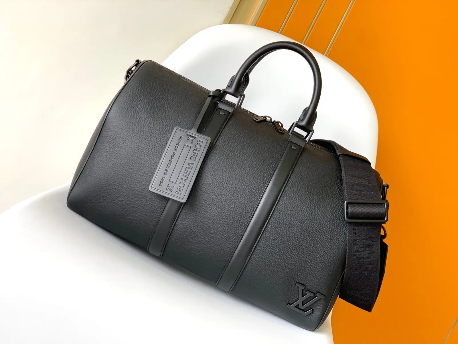 Keepall 黑色 提花 旅行包 大容量旅行款