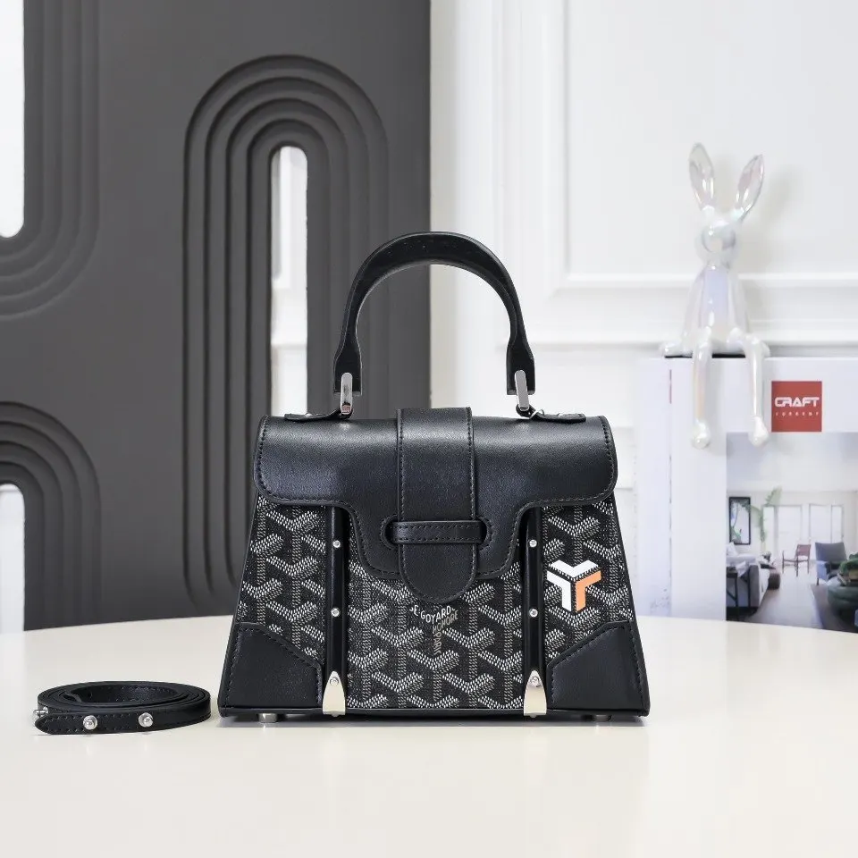 Goyard 黑色 直销 黑色 戈雅 硬西贡Saïgon 手提包 通勤手提款