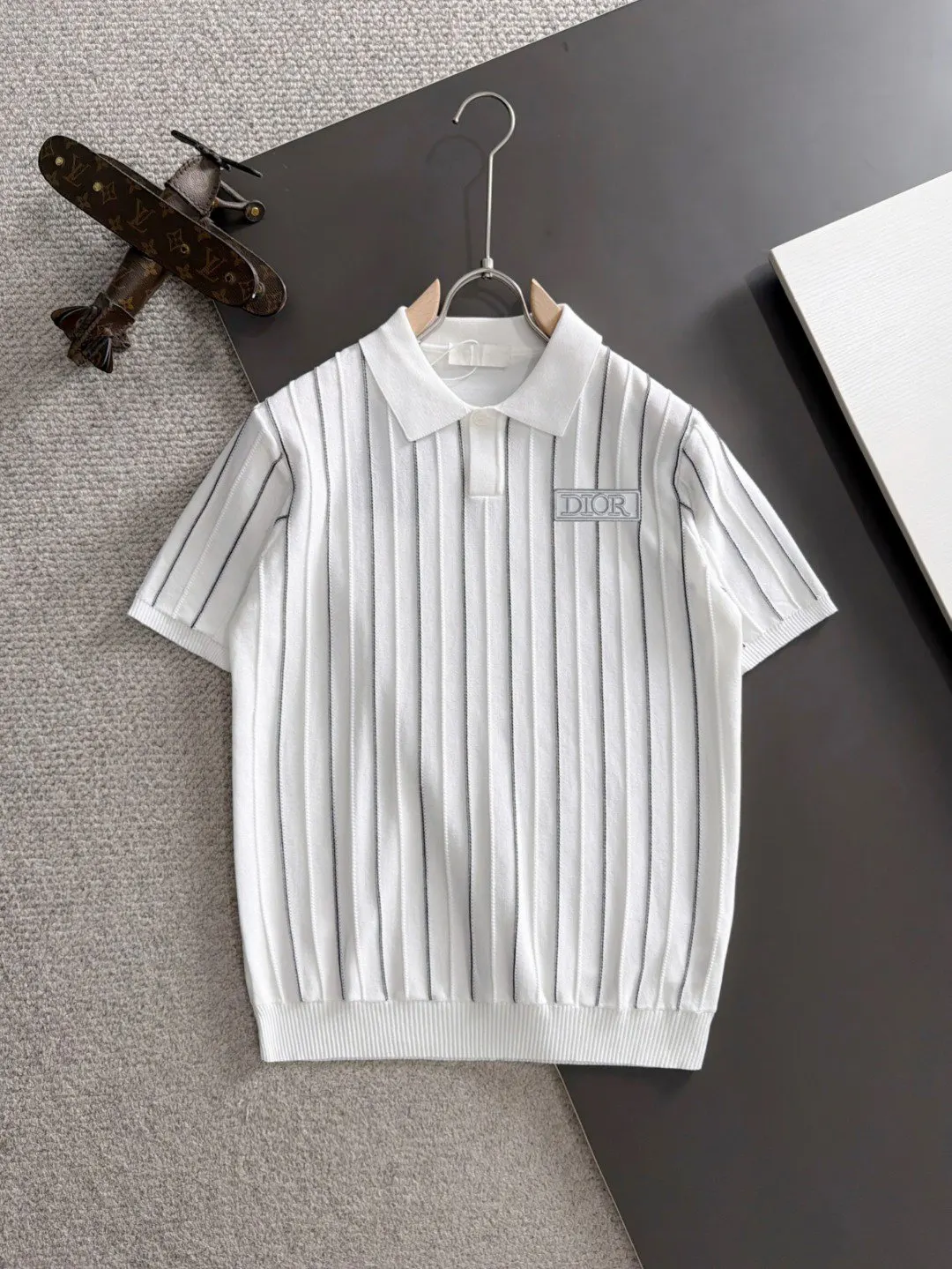 DIOR Embroidery Cotton Knitwear Textured Knit Style