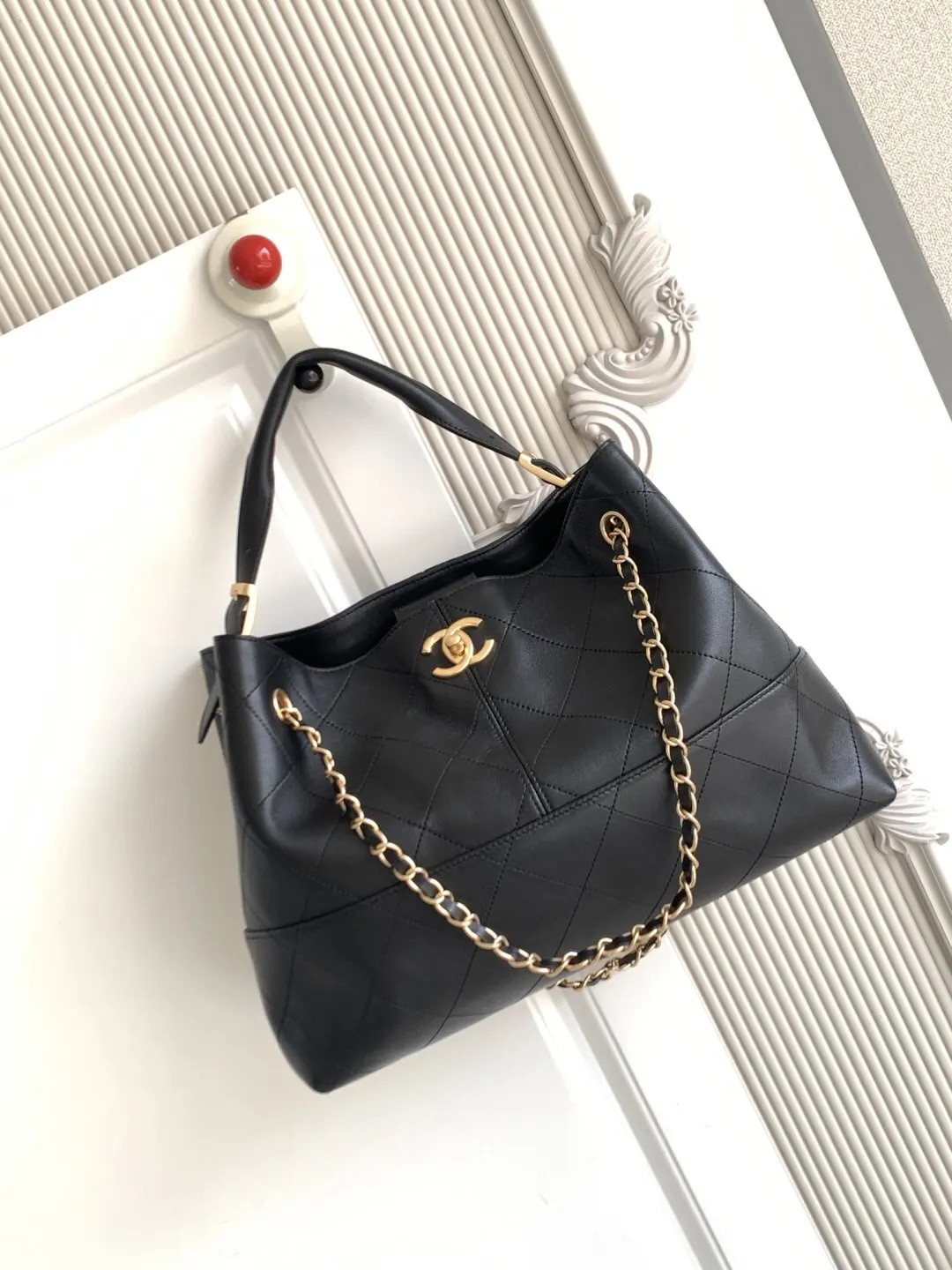 CHANEL 拼色 麂皮 托特包 大容量托特款