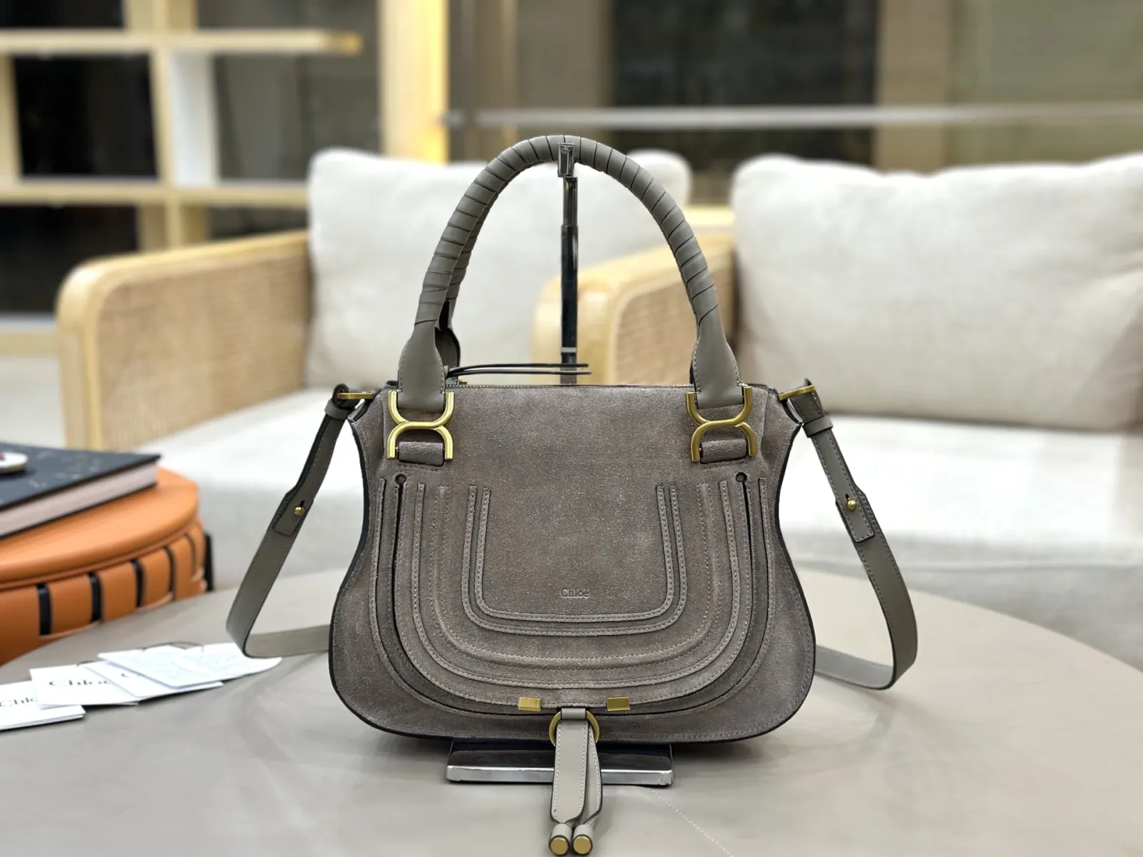 小牛皮 Chloe Marcie马鞍包 斜背包 輕便斜挎款
