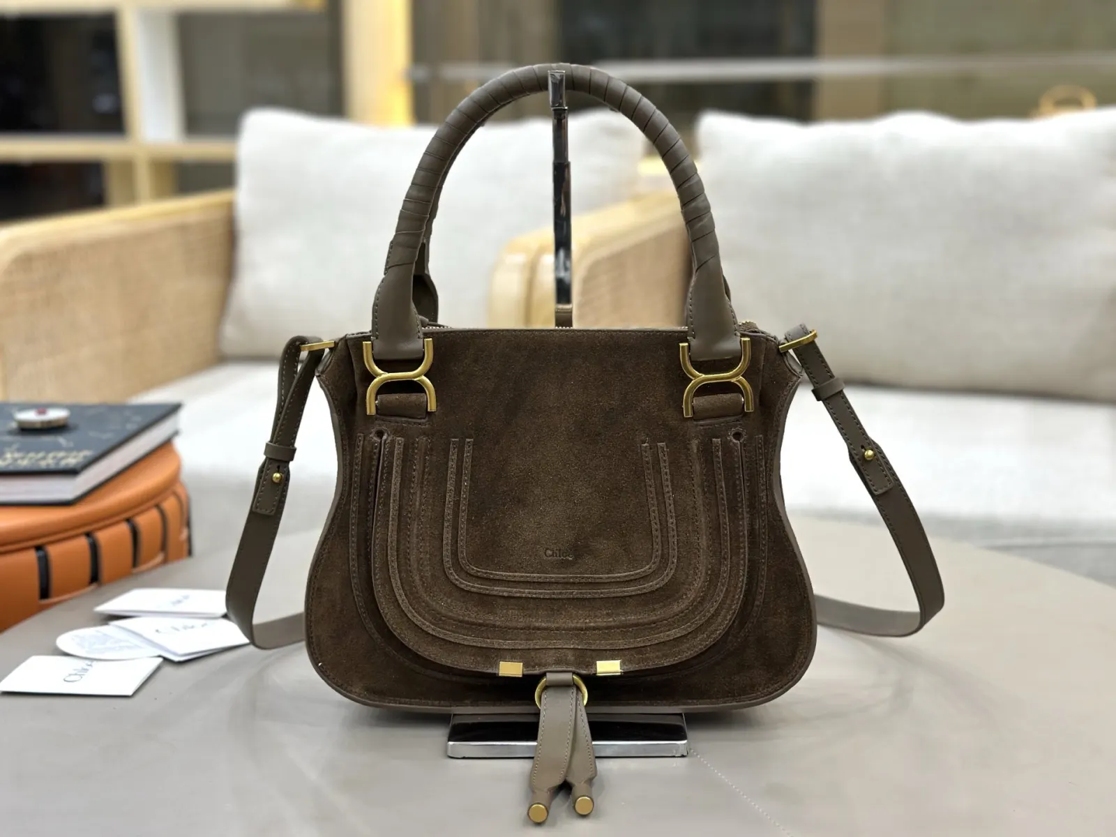 小牛皮 Chloe Marcie马鞍包 斜背包 輕便斜挎款