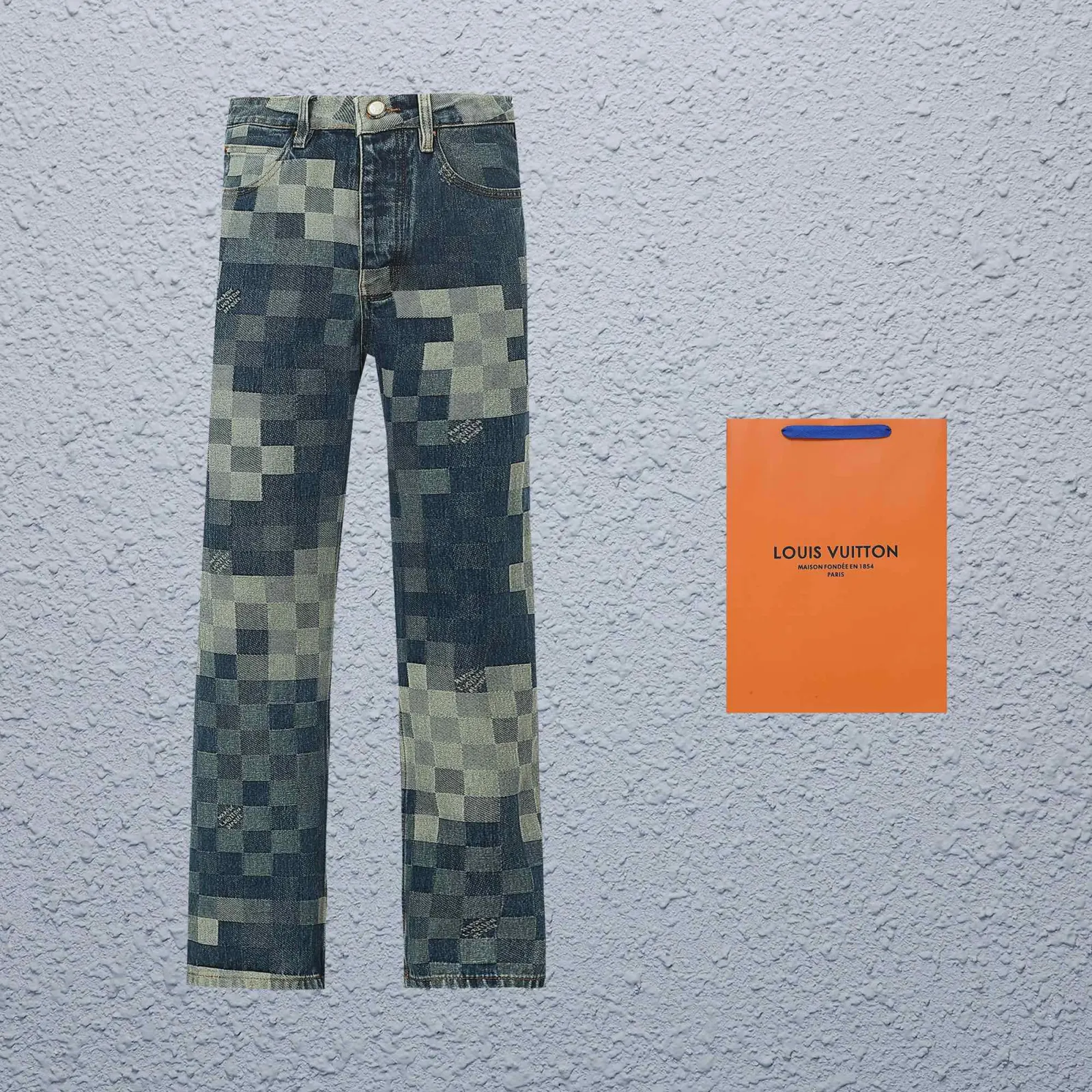 LV Washed Pants Loose Casual