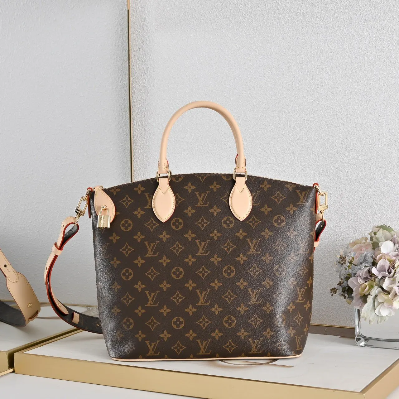 LV Neverfull 老花托特包 棕色大号款